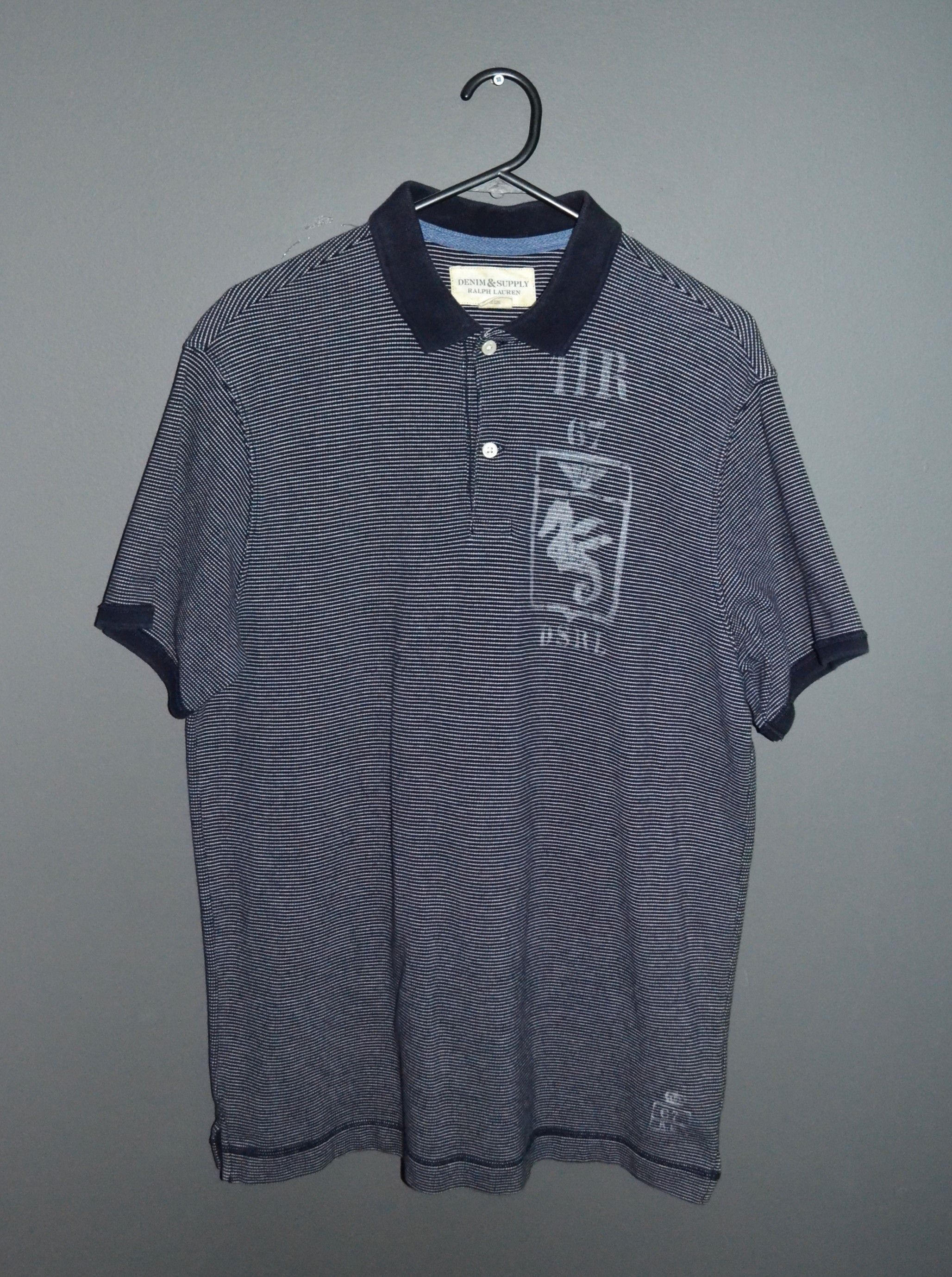 Denim & Supply Ralph Lauren × Ralph Lauren Ralph Lauren Denim Supply RRL Striped Polo Shirt Marina L Size US L / EU 52-54 / 3 - 2 Thumbnail