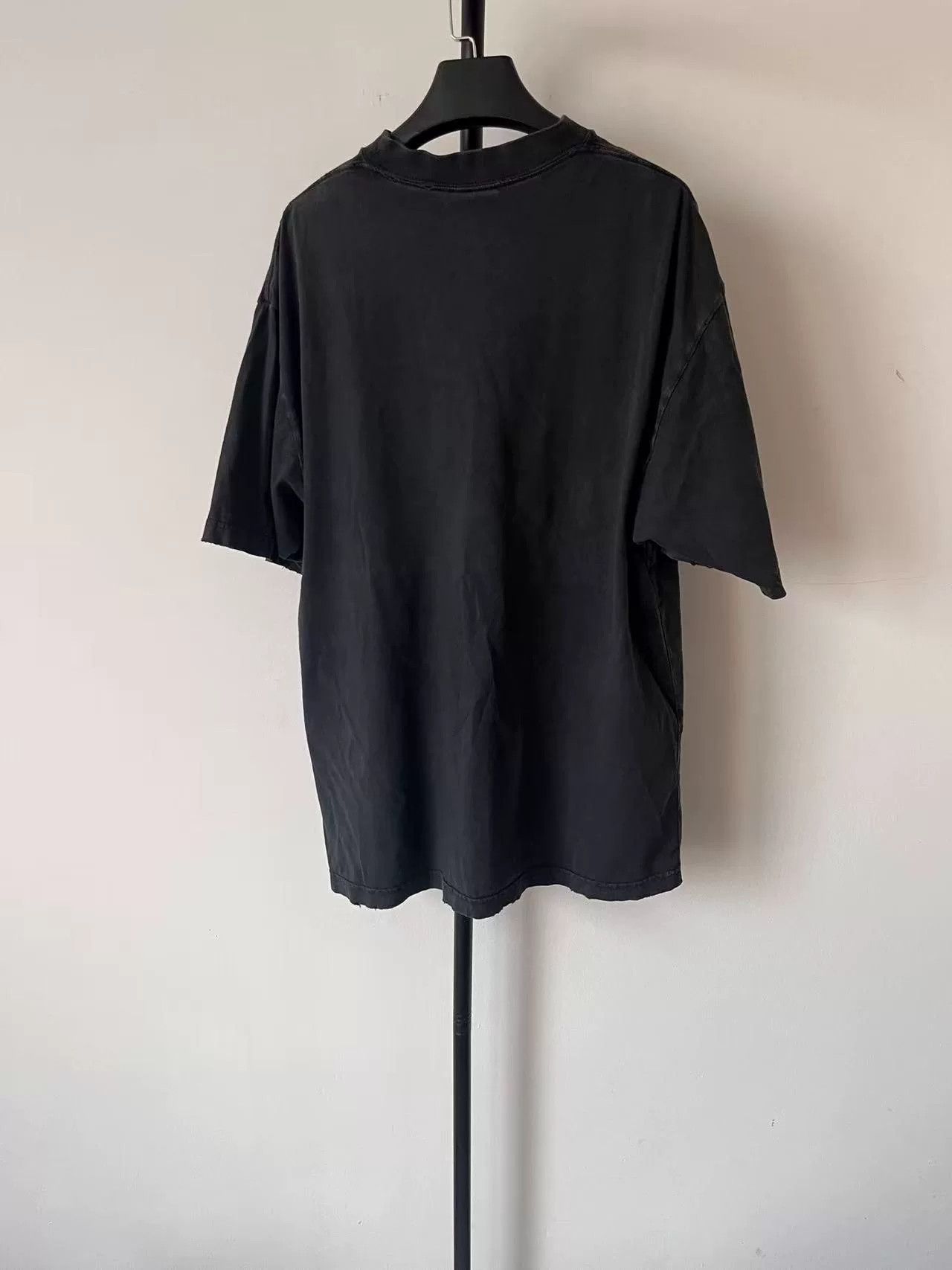 Balenciaga Balenciaga Black Short Sleeve Knit T-Shirt Size US M / EU 48-50 / 2 - 2 Thumbnail