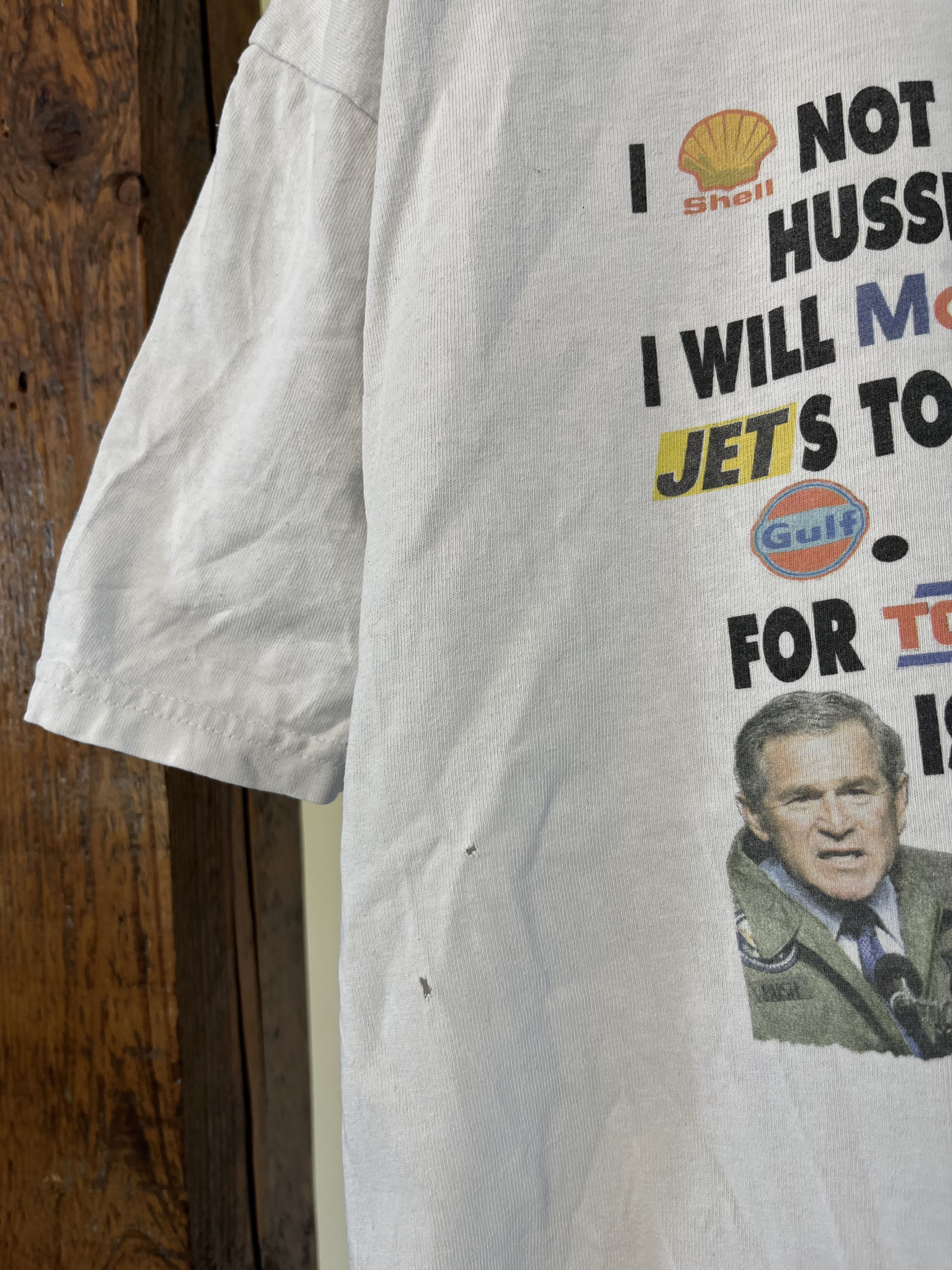 Gildan × Vintage Vintage George Bush Iraq War Humor Gildan Ultra Cotton Size US L / EU 52-54 / 3 - 3 Thumbnail
