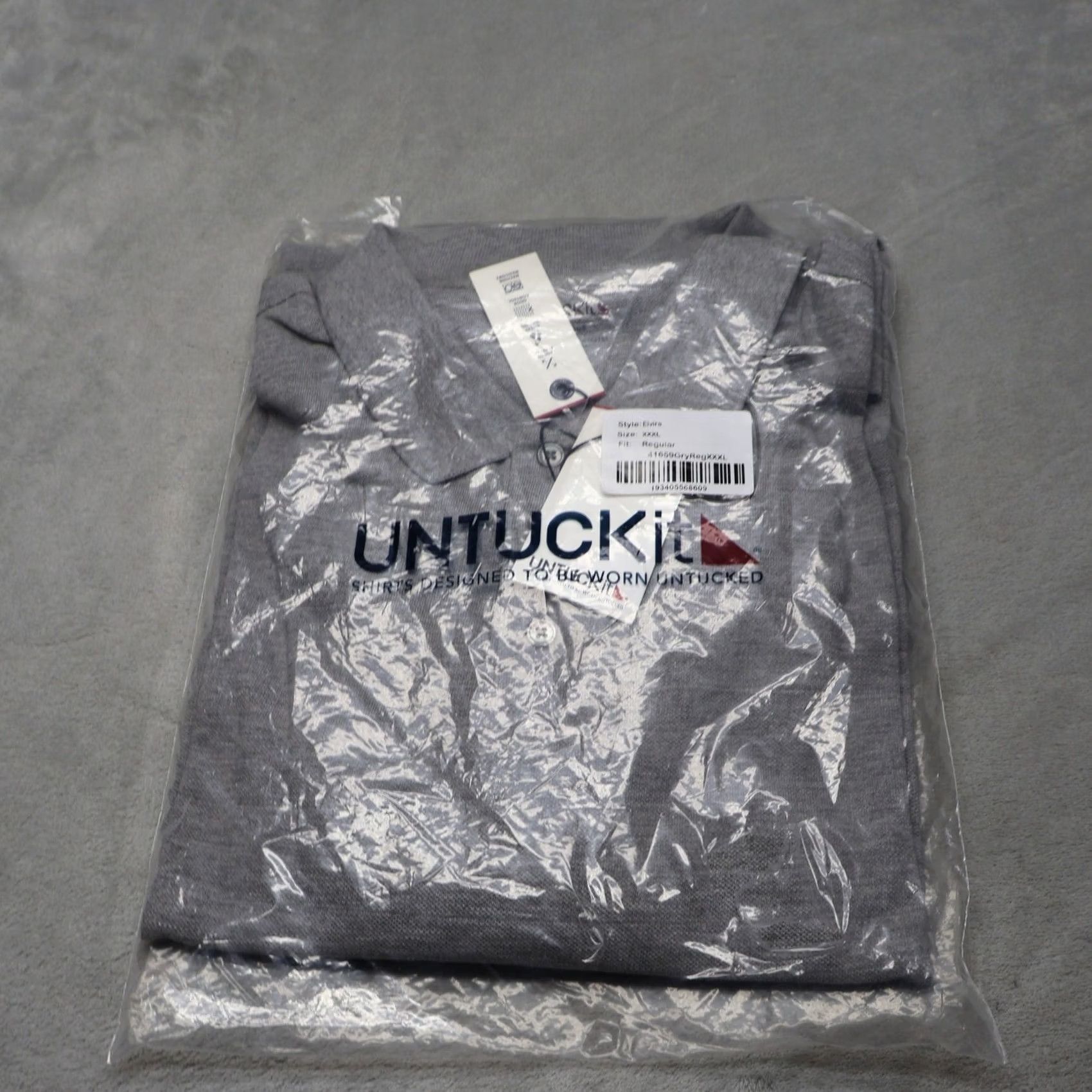 UNTUCKit UNTUCKit Polo Shirt Men 3XL Grey Regular Fit Long Sleeve Button Cotton Blend Jersey Casual NWT Size US XXL / EU 58 / 5 - 2 Thumbnail