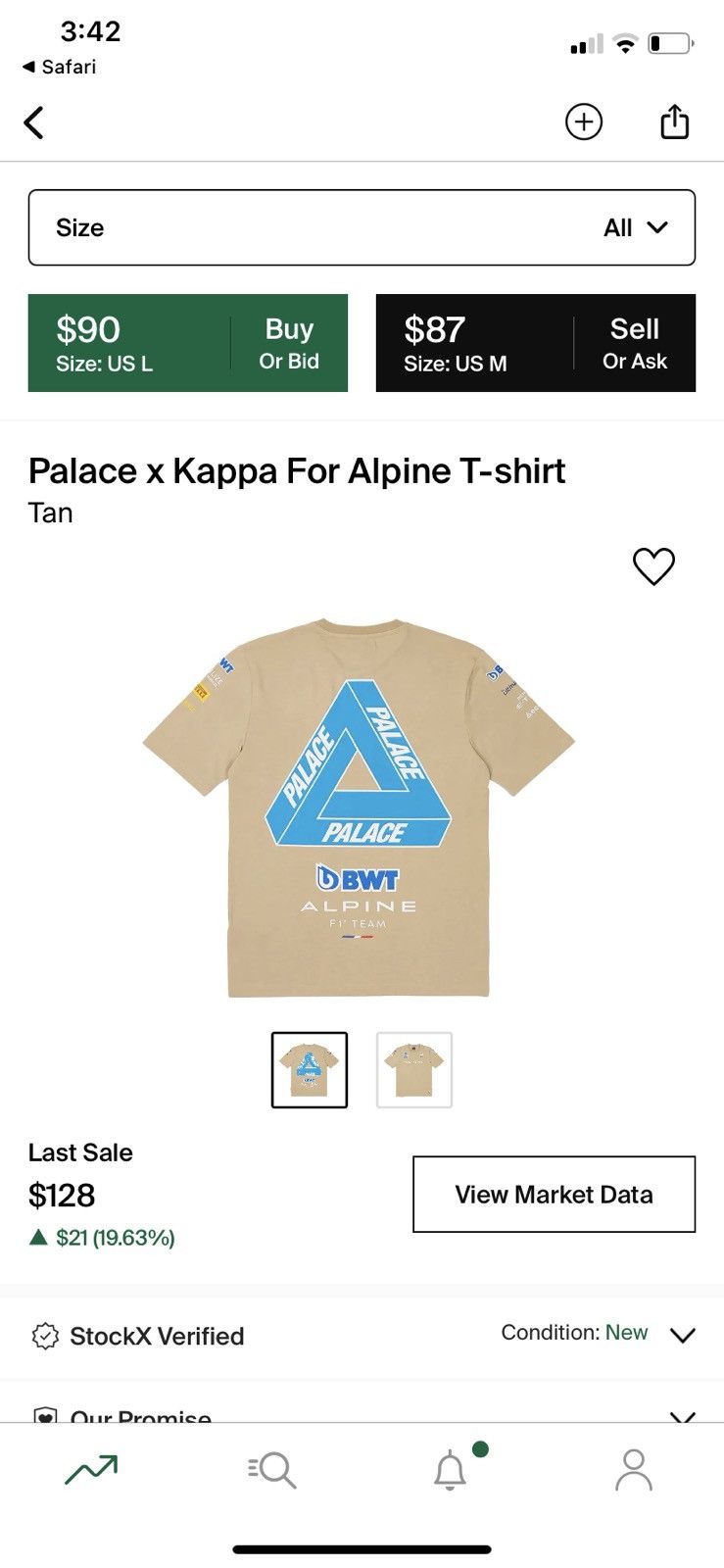 Kappa × Palace × Racing Palace X Kappa For Alpine T-Shirt