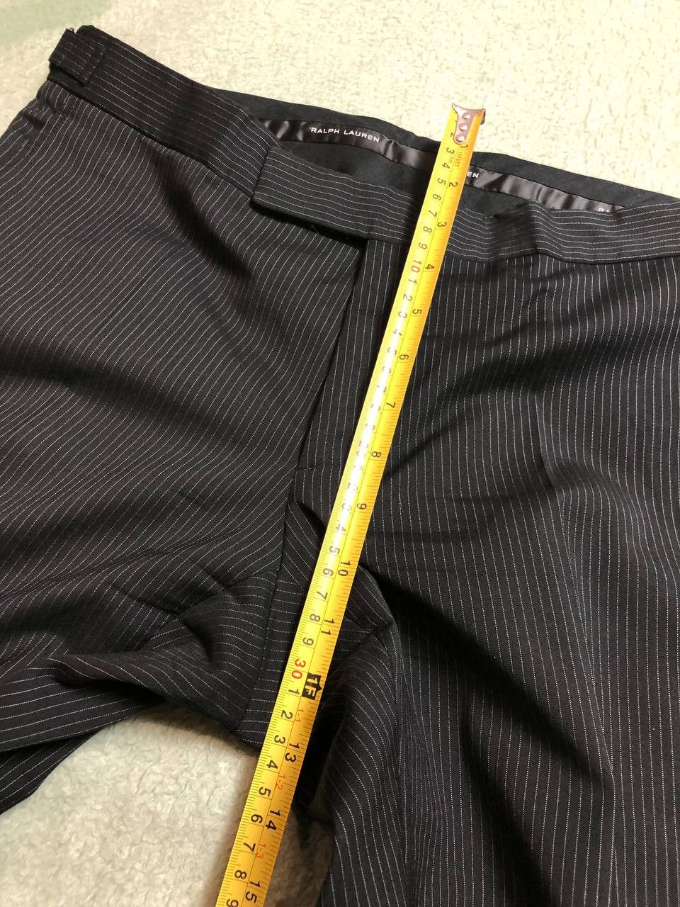 Polo Ralph Lauren RALPH LAUREN BLACK LABEL Black Cotton Flat Front Dress Pants Size US 31 - 9 Thumbnail