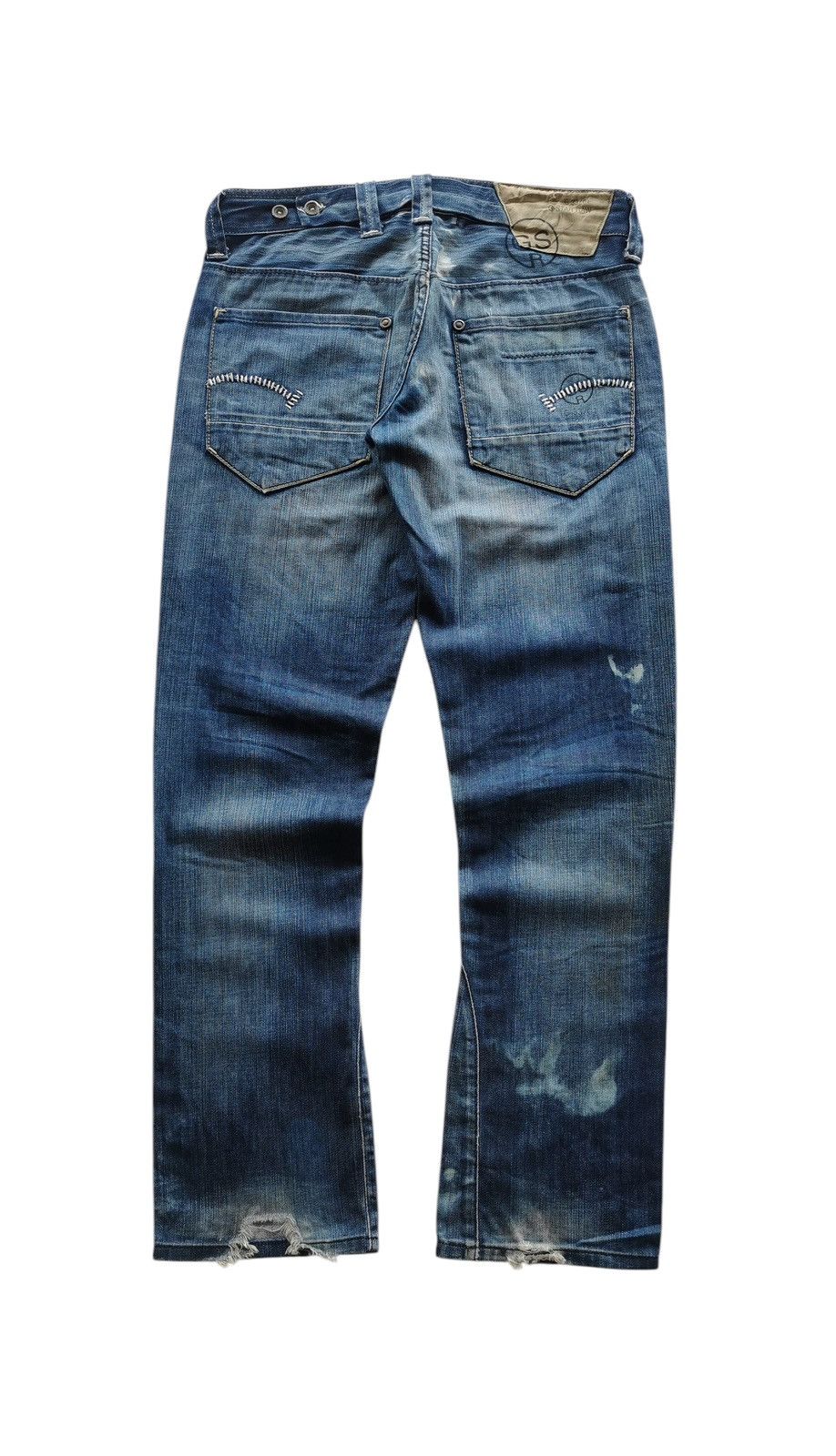G-Star G-Star Raw Slim Distressed Jeans Size US 34 / EU 50 - 7 Thumbnail