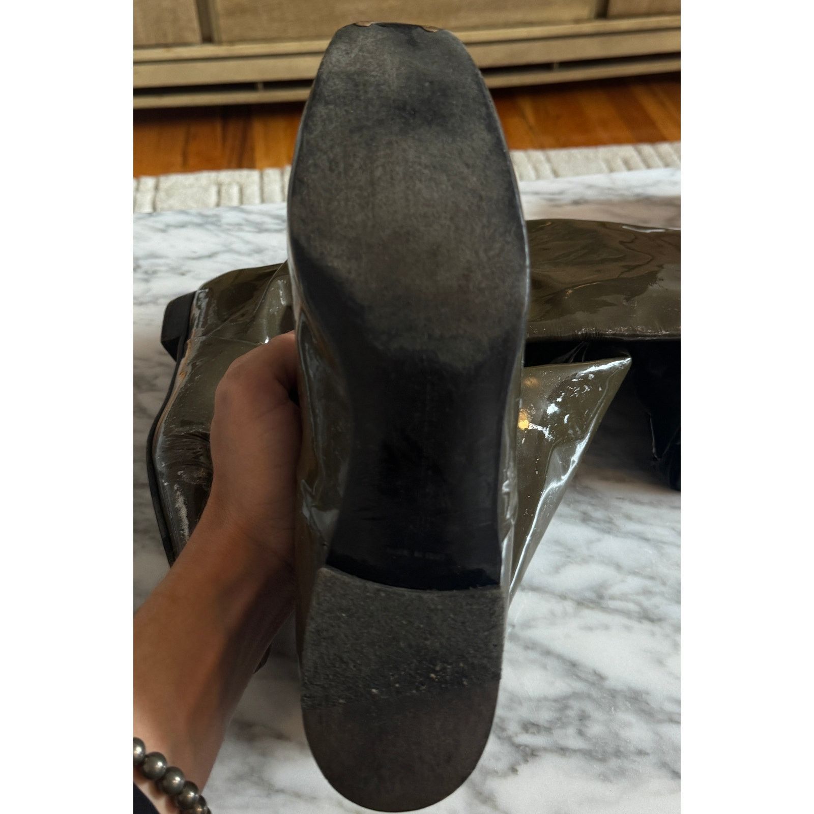 Bottega Veneta Patent leather boots Bottega Veneta Olive Green Size US 8.5 / IT 38.5 - 6 Thumbnail