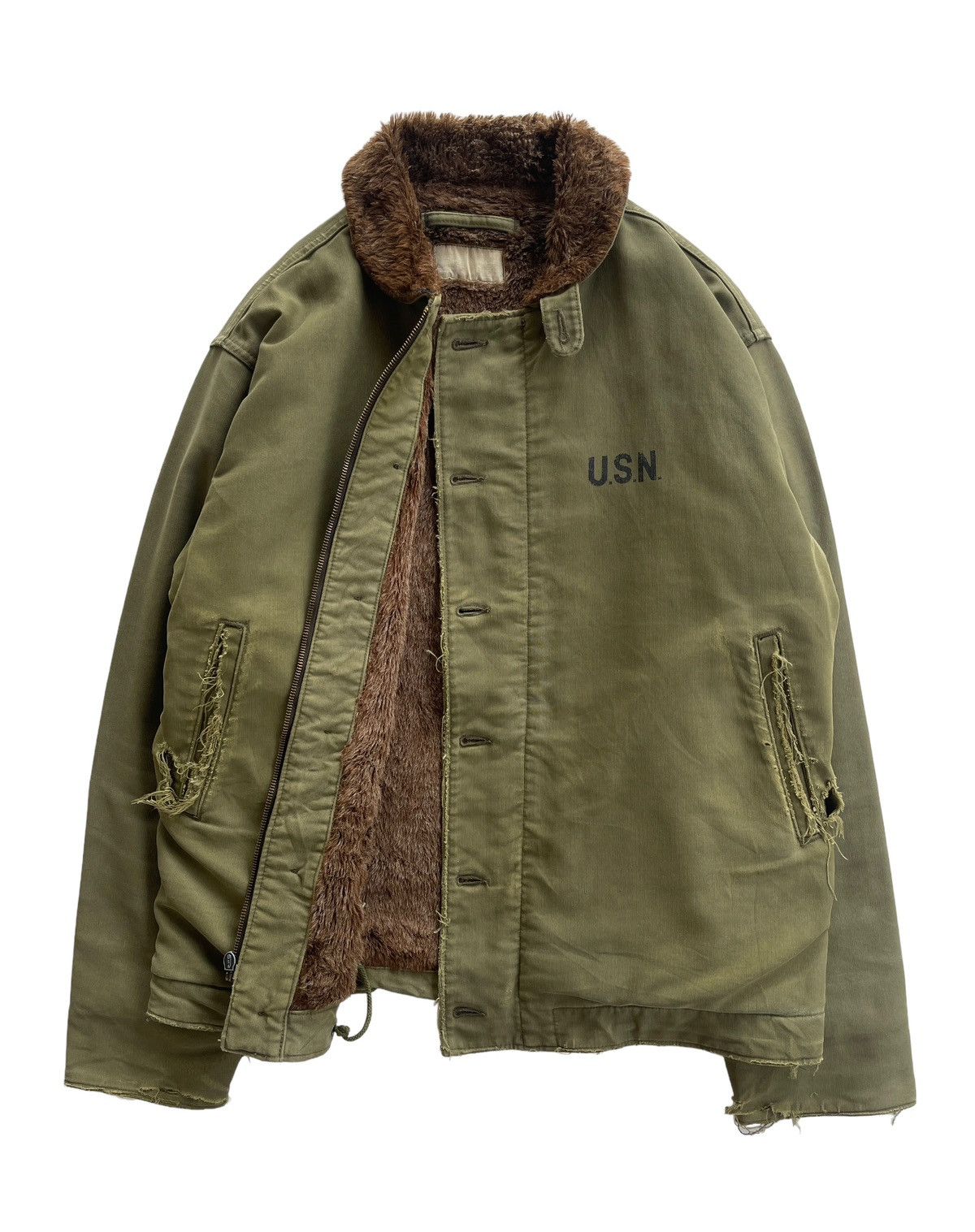 Buzz Rickson's Vintage 40s WWII USN Deck Jacket Size US L / EU 52-54 / 3 - 3 Thumbnail