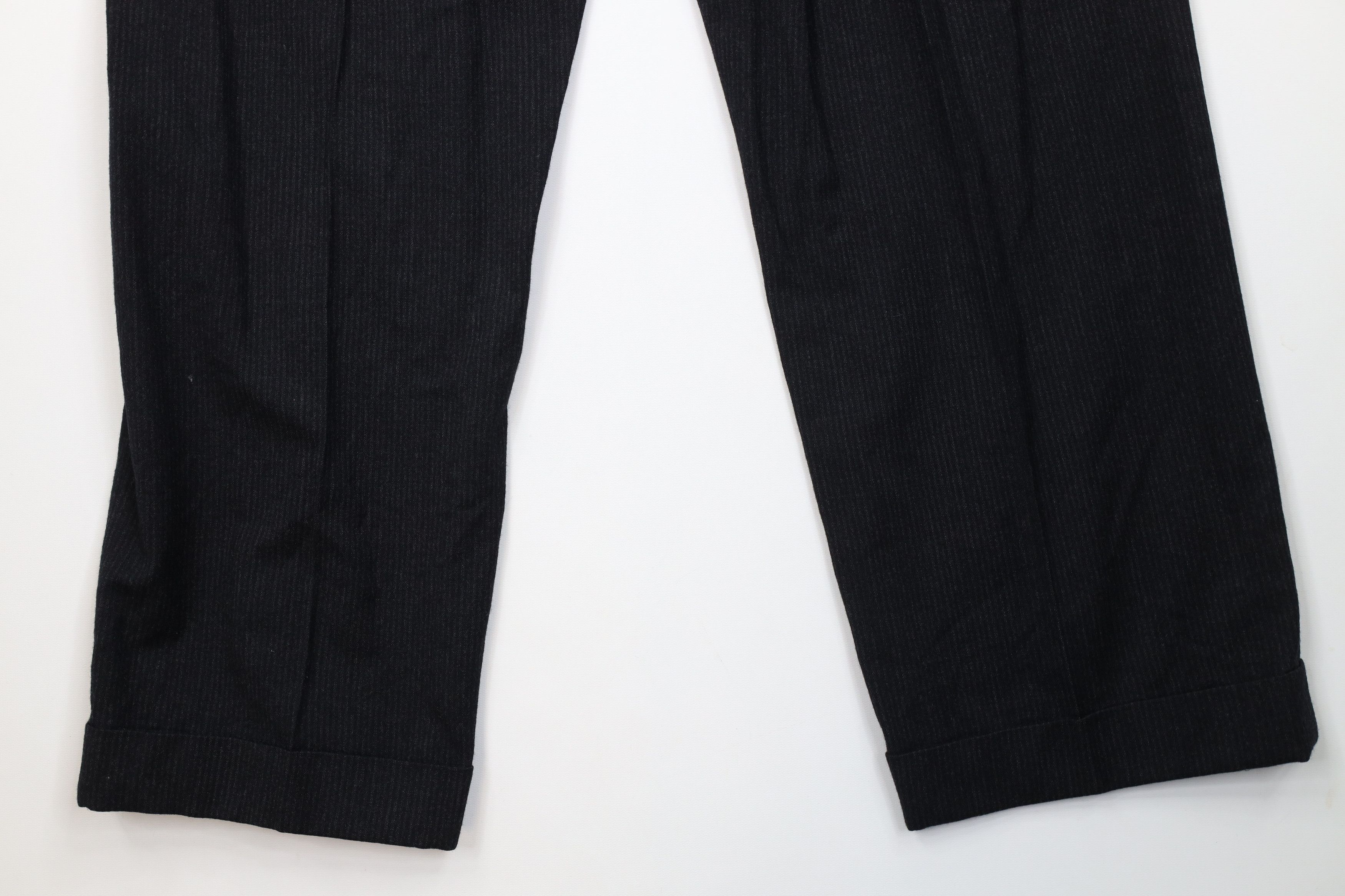 Vintage Vintage 50s Rockabilly Wool Striped Wide Leg Chino Pants USA Size US 36 / EU 52 - 11 Thumbnail