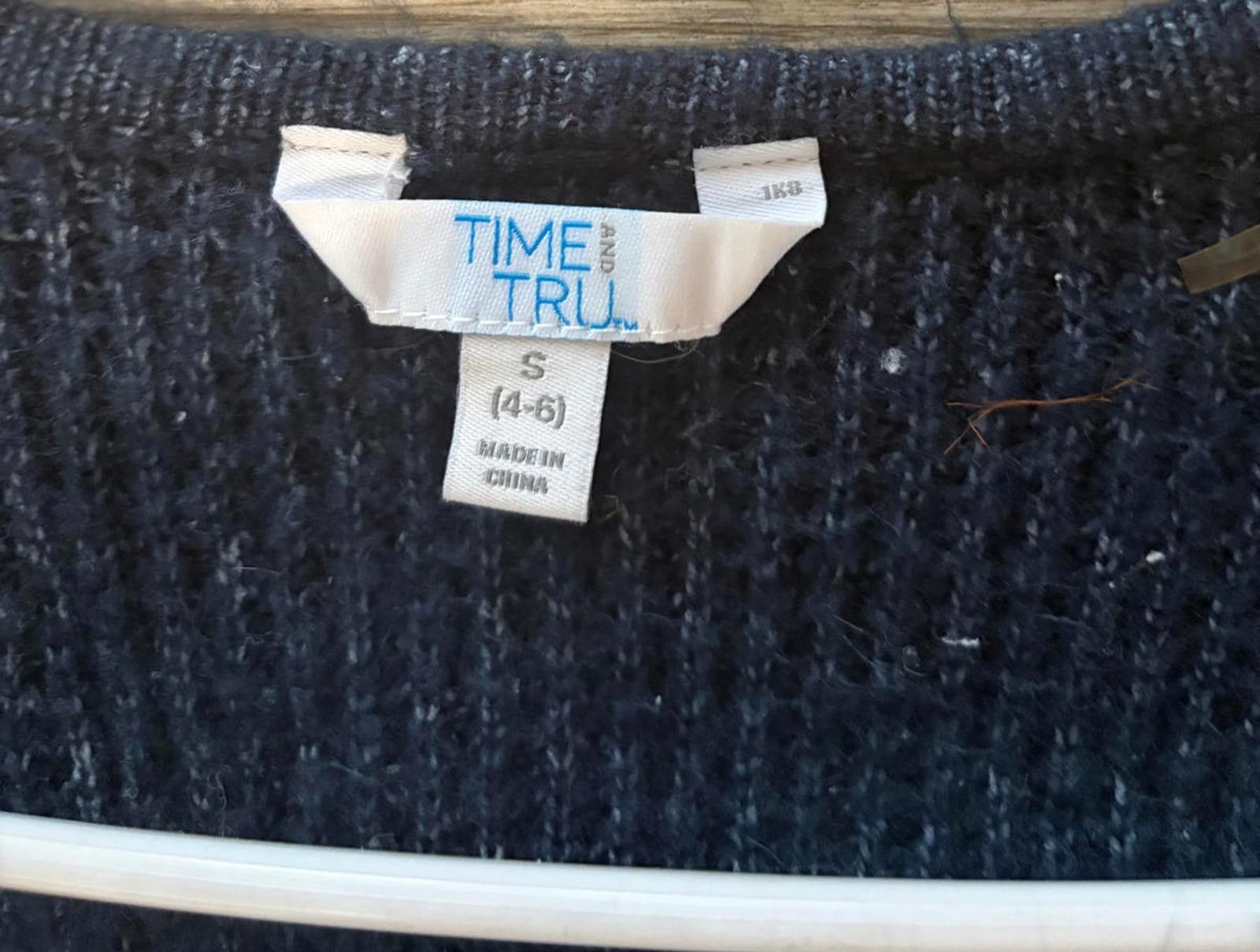 Other Time and Tru Navy Blue Knit Cardigan Sweater Size Small Size S / US 4 / IT 40 - 3 Thumbnail