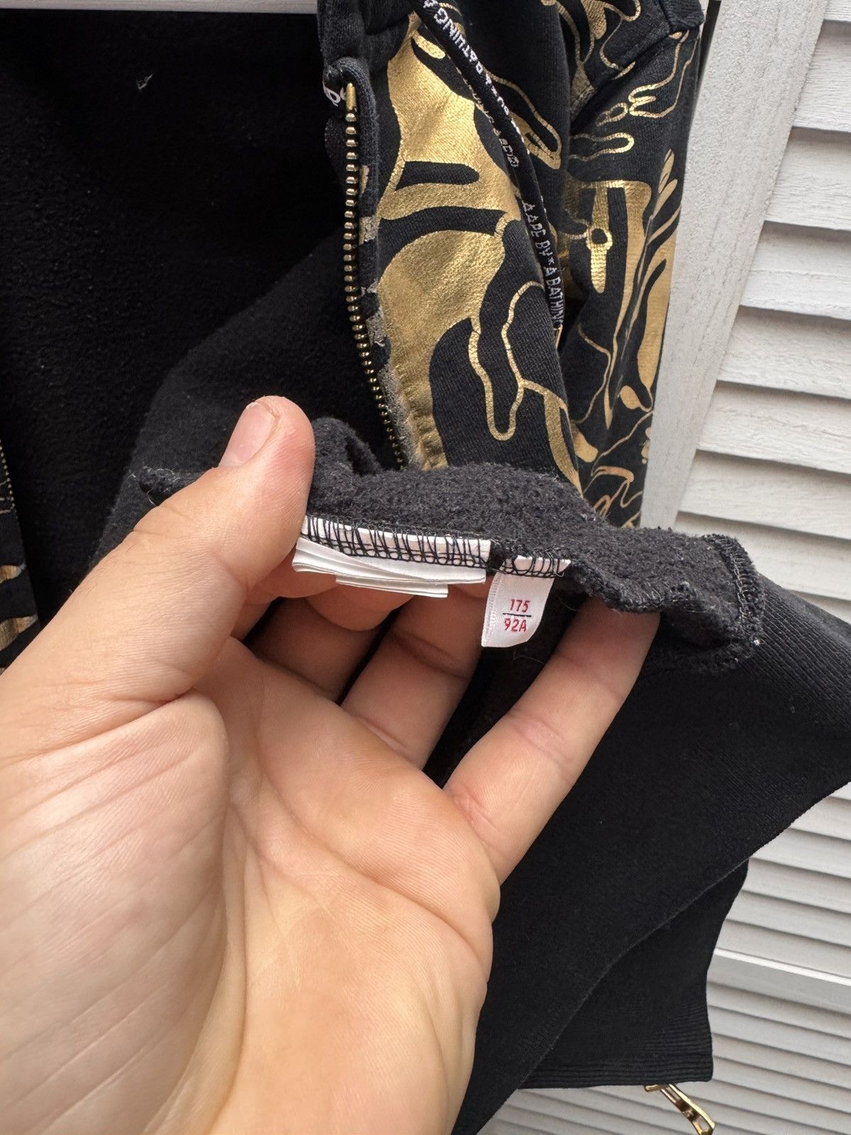 Men’s Casual AAPE Hoodie Black Gold