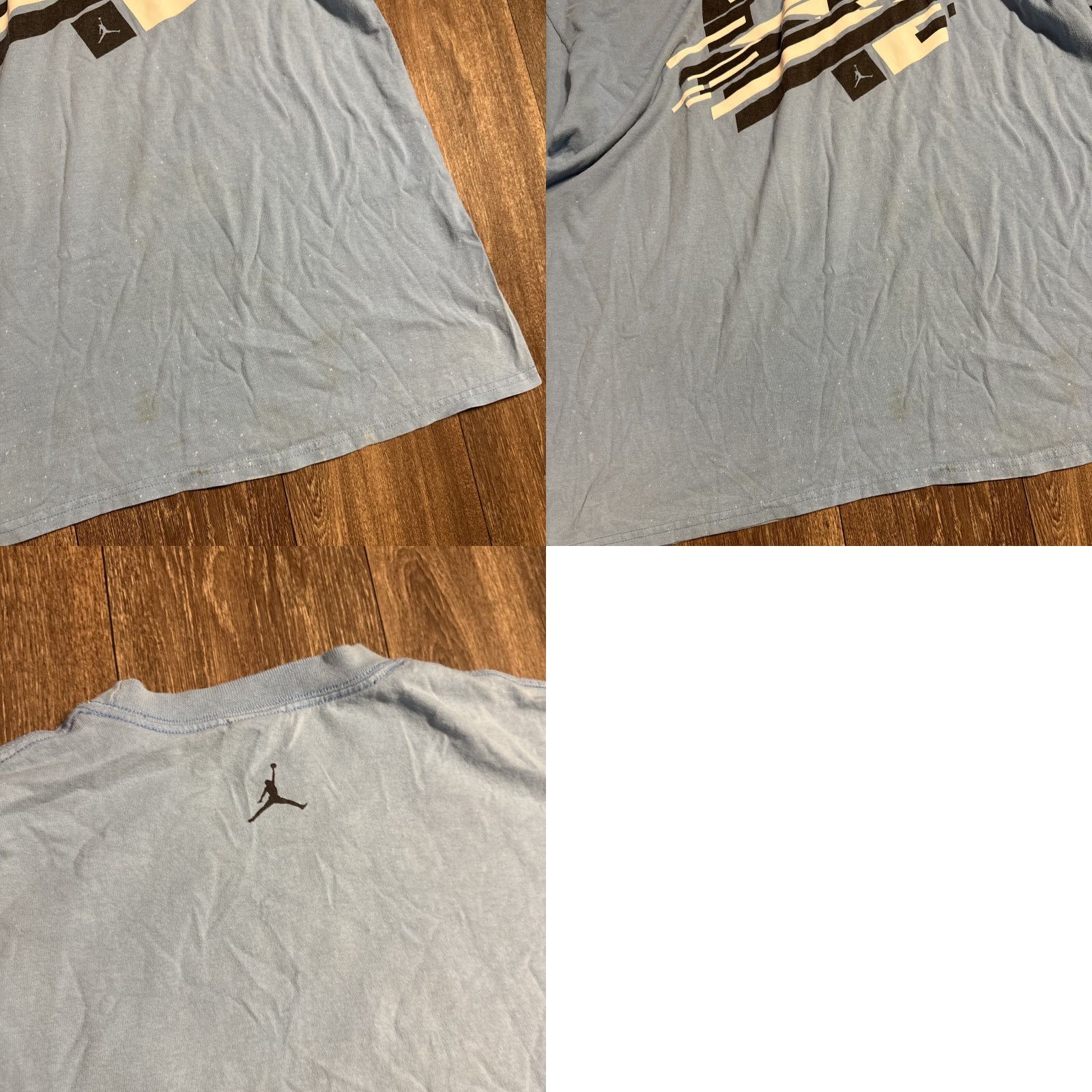 Jordan Brand VINTAGE Air Jordan T-Shirt 2XL Carolina Tar Heel Blue 2000s Retro Flight Mens Size US XXL / EU 58 / 5 - 8 Thumbnail
