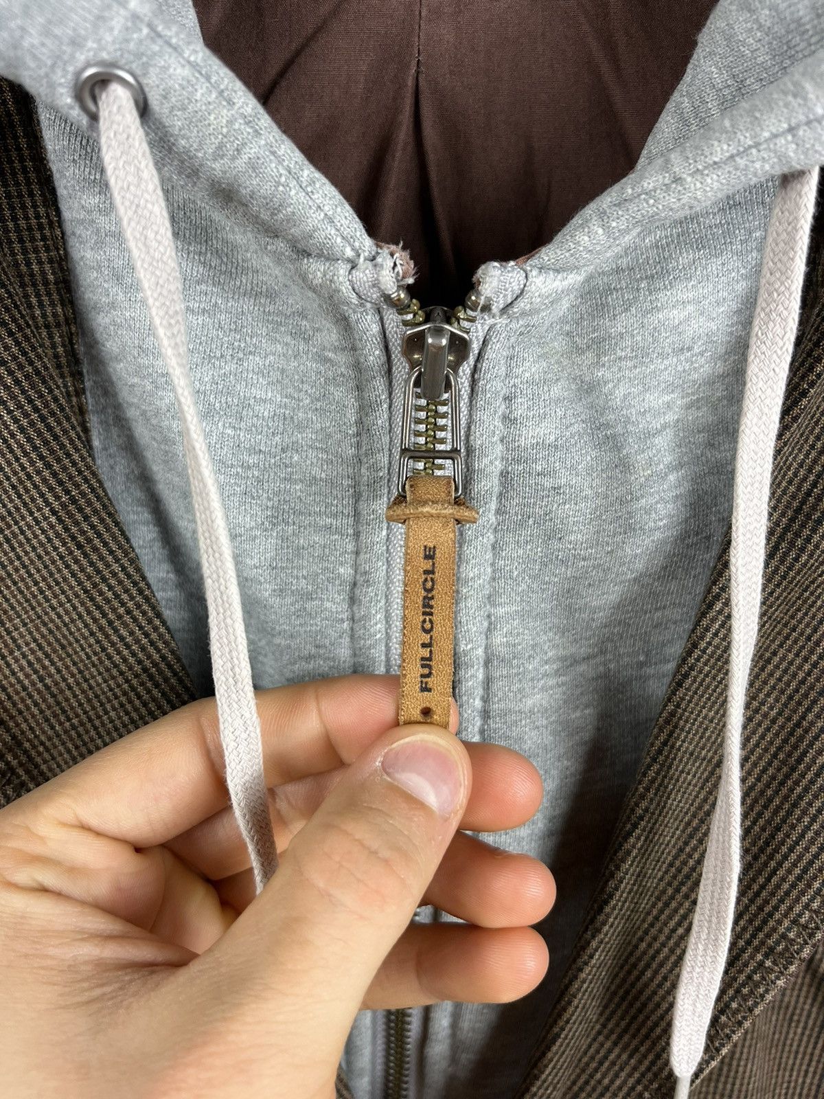 Japanese Brand × Vintage Vintage Fullcircle suit hoodie zip hooded blazer y2k jacket Size US L / EU 52-54 / 3 - 11 Thumbnail