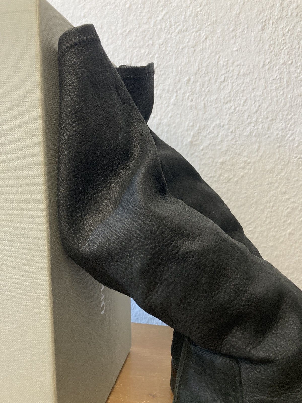 Rick Owens F/W 11 LIMO Blistered Lamb Leather Sock Creeper Boots 45/12 Size US 12 / EU 45 - 13 Thumbnail