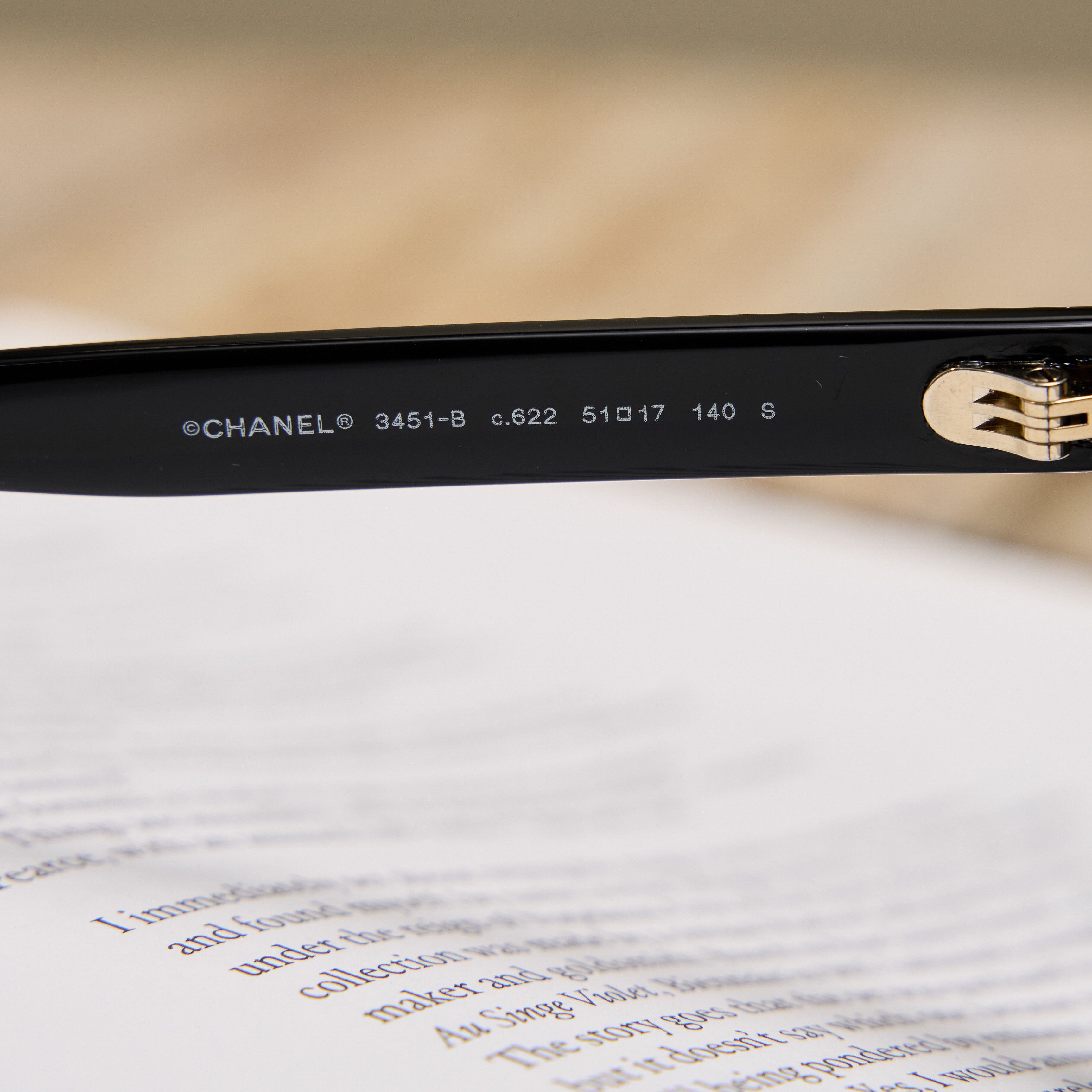 Chanel CHANEL 0CH3451B C622 Sunglasses BLACK Size ONE SIZE - 5 Thumbnail