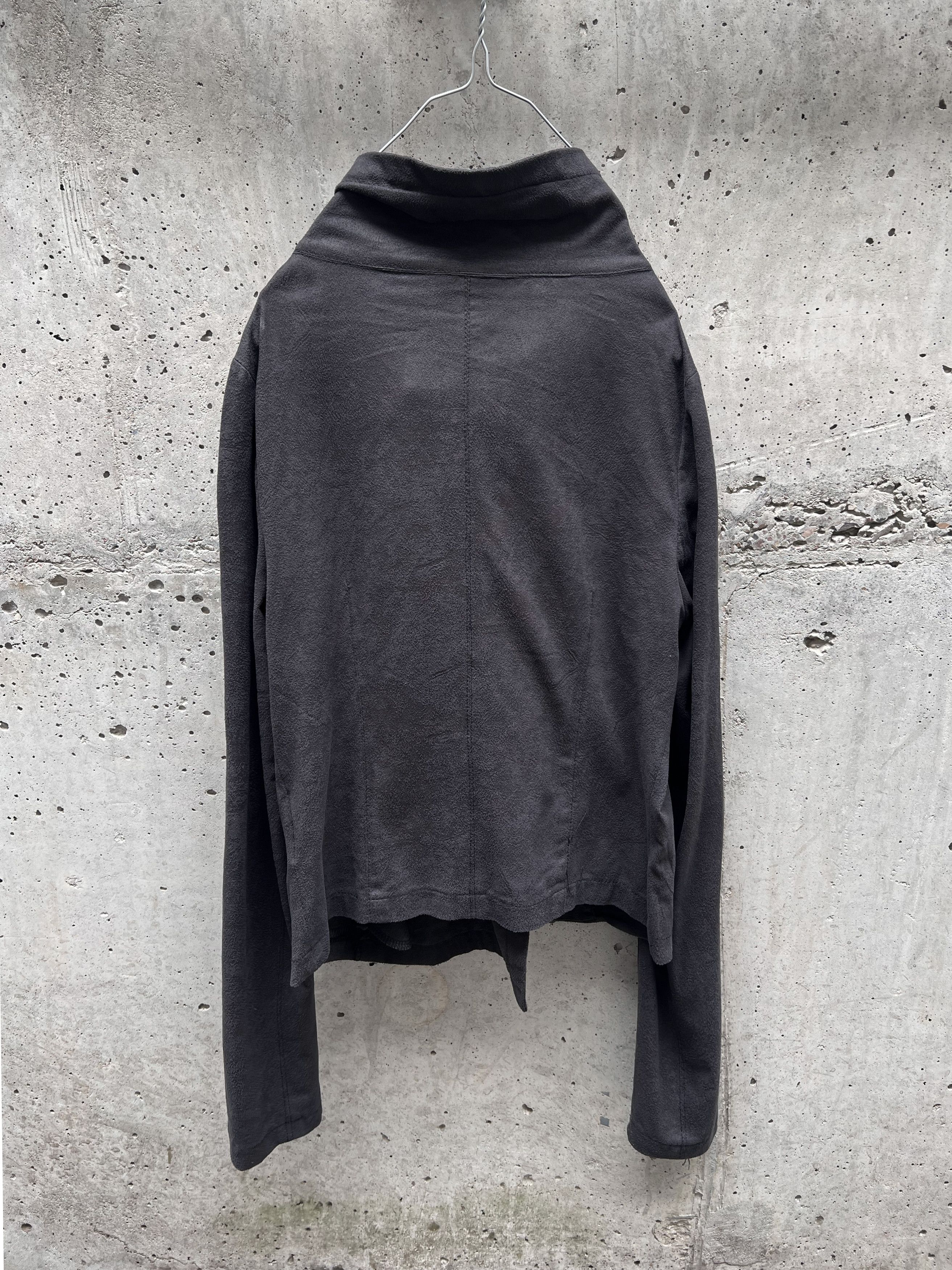Japanese Brand Matte Black Asymmetric Jacket Size S / US 4 / IT 40 - 3 Thumbnail