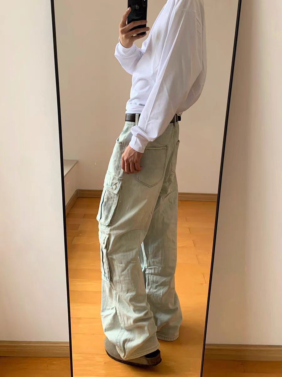 Japanese Brand × Jean Vintage multi-pocket baggy work casual jeans Size US 30 / EU 46 - 4 Thumbnail