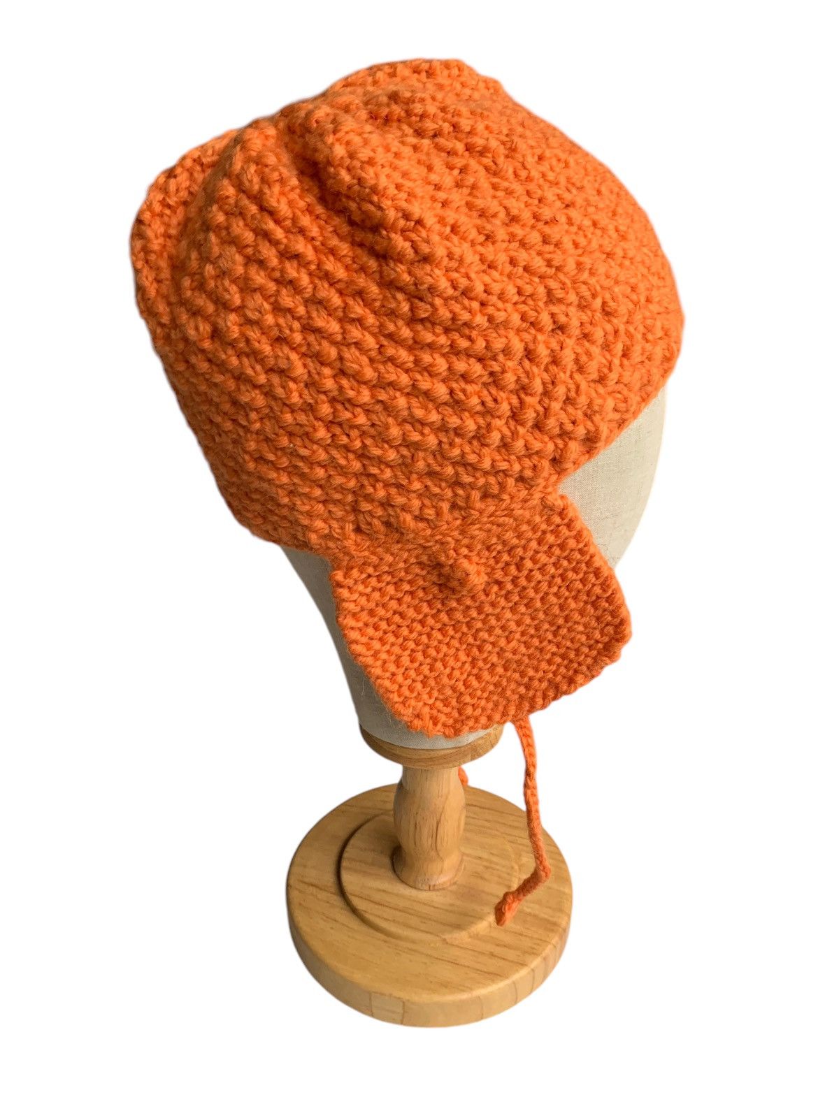Handmade × Japanese Brand Knitted crochet Rare Design Earflap Beanie Hats Size ONE SIZE - 9 Thumbnail