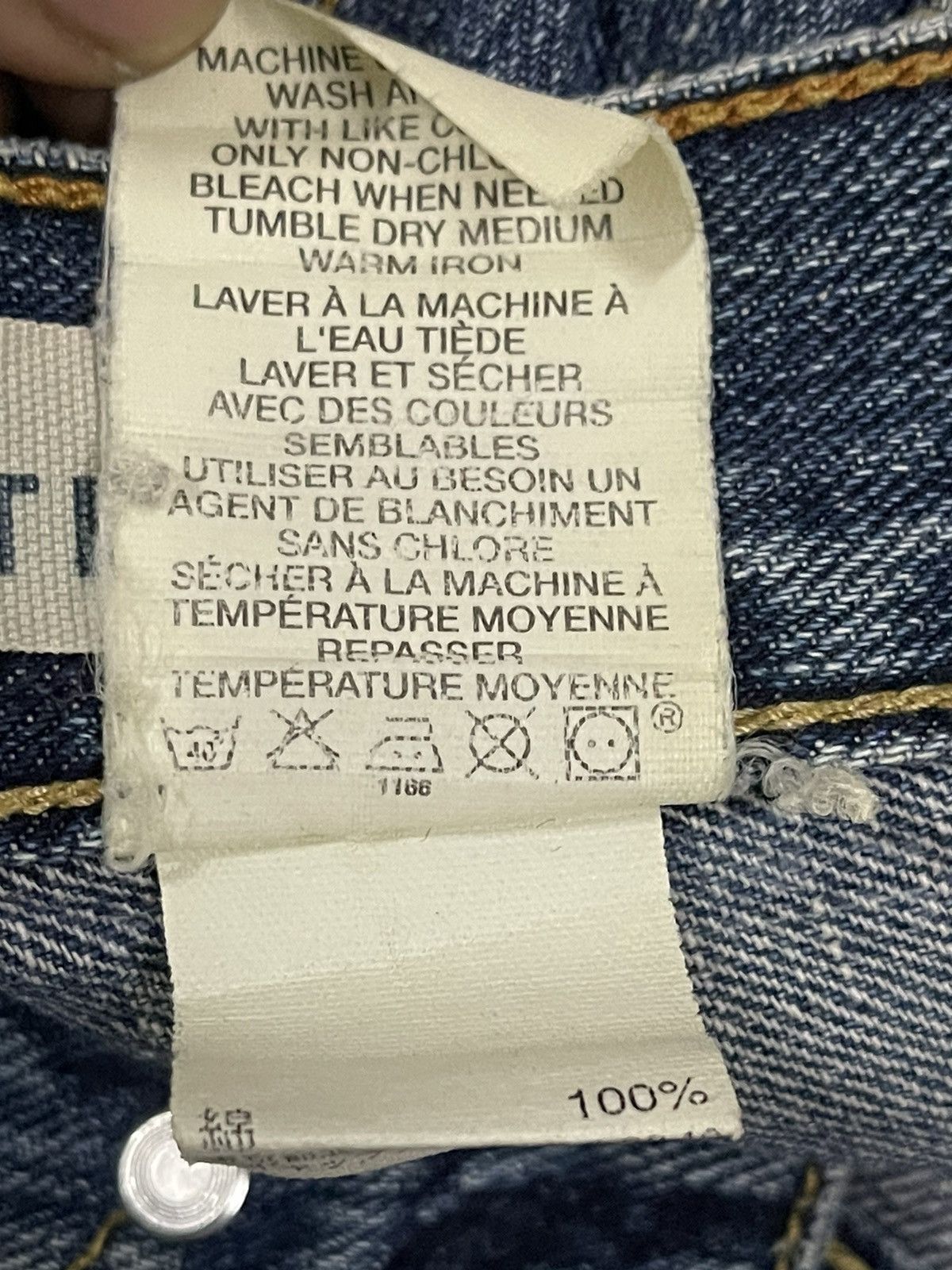 Gap Vintage Gap Blue Wash Distress Bootcut Style Jeans Size US 30 / EU 46 - 8 Thumbnail