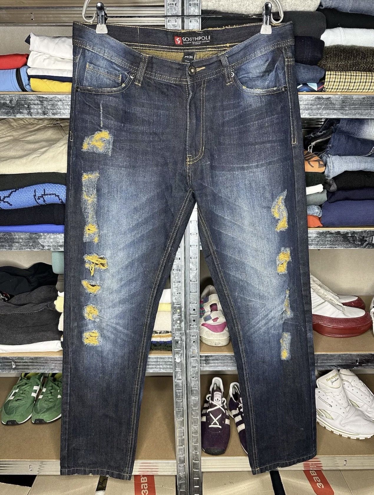 Southpole SouthPole 34 x 34 Crazy Vintage Y2K Skater Rap Jeans Pants Size US 34 / EU 50 - 1 Thumbnail