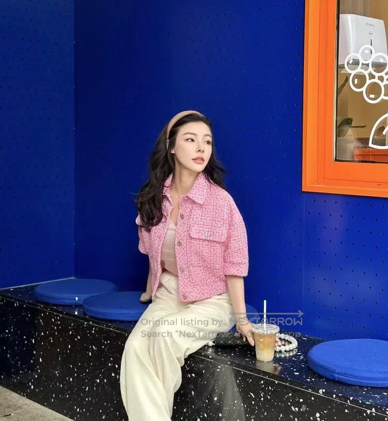 Chanel Chanel 23 Spring and Summer Series Pink Tweed Short-sleeve Size XS / US 0-2 / IT 36-38 - 3 Thumbnail