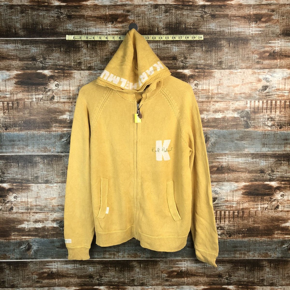 Karl Helmut Karl Helmut Yellow Hoodie Knitwear #A1852 Size M / US 6-8 / IT 42-44 - 1 Thumbnail