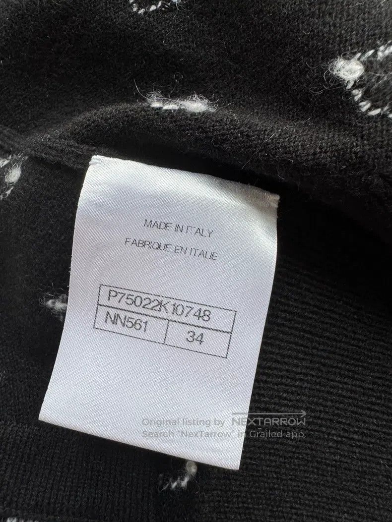 Chanel Chanel 23P embroidered clover black cashmere suspenders Size XXS / US 00 / IT 34 - 7 Thumbnail
