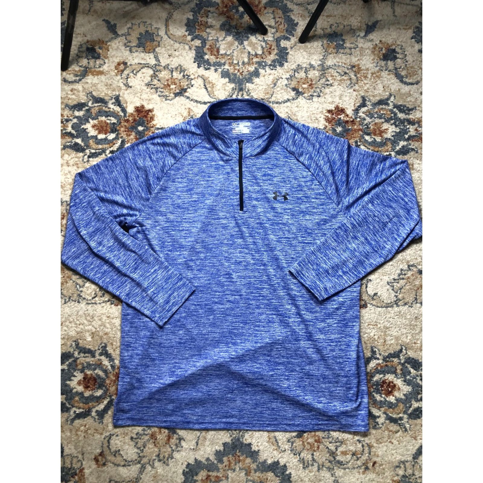 Under Armour Under Armour Pullover Mens 2XL HeatGear Quarter Zip Long Sleeve Shirt Blue Size US XXL / EU 58 / 5 - 2 Thumbnail