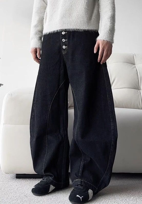 Japanese Brand × Vintage Avant garde retro punk barrel leg jeans pants Size US 30 / EU 46 - 3 Thumbnail