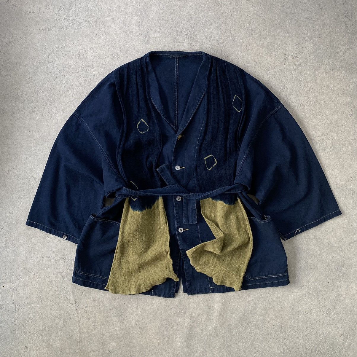 Kapital RARE Kapital USN WW2 Denim Navy Shawl Collar Jacket Size US L / EU 52-54 / 3 - 6 Thumbnail