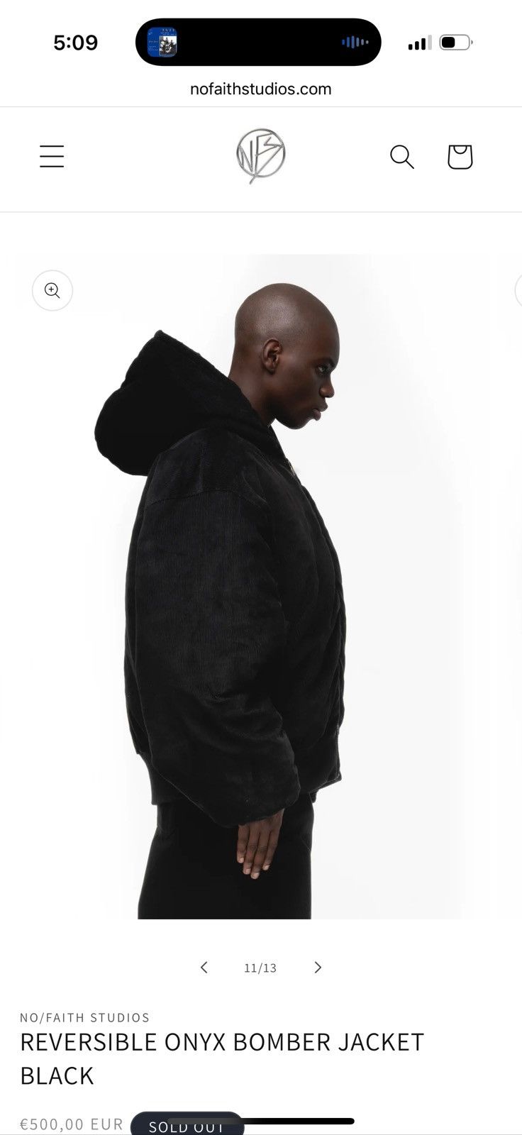 No Faith Studios No Faith Studios Onyx Hooded Bomber Jacket XL Size US XL / EU 56 / 4 - 4 Thumbnail