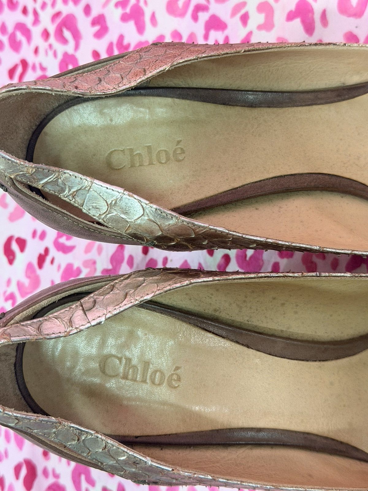 Chloe Chloe Silverado Snakeskin Shoes Size US 9 / IT 39 - 2 Thumbnail