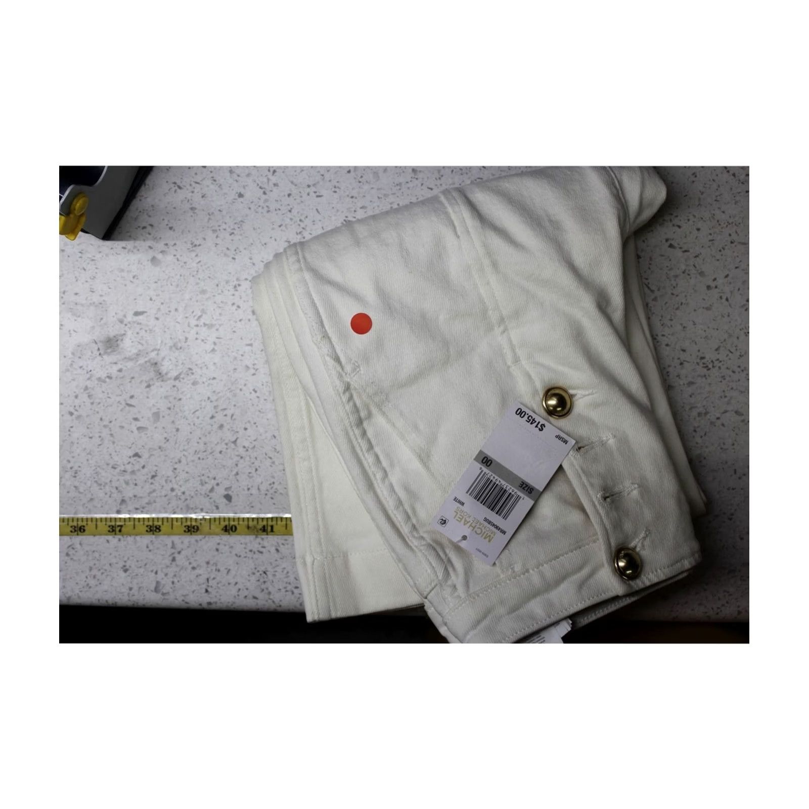 Michael Kors Michael Kors Womens Sailor Regular Straight Leg Jeans, white, 00 Size 24" / US 00 / IT 34 - 2 Thumbnail