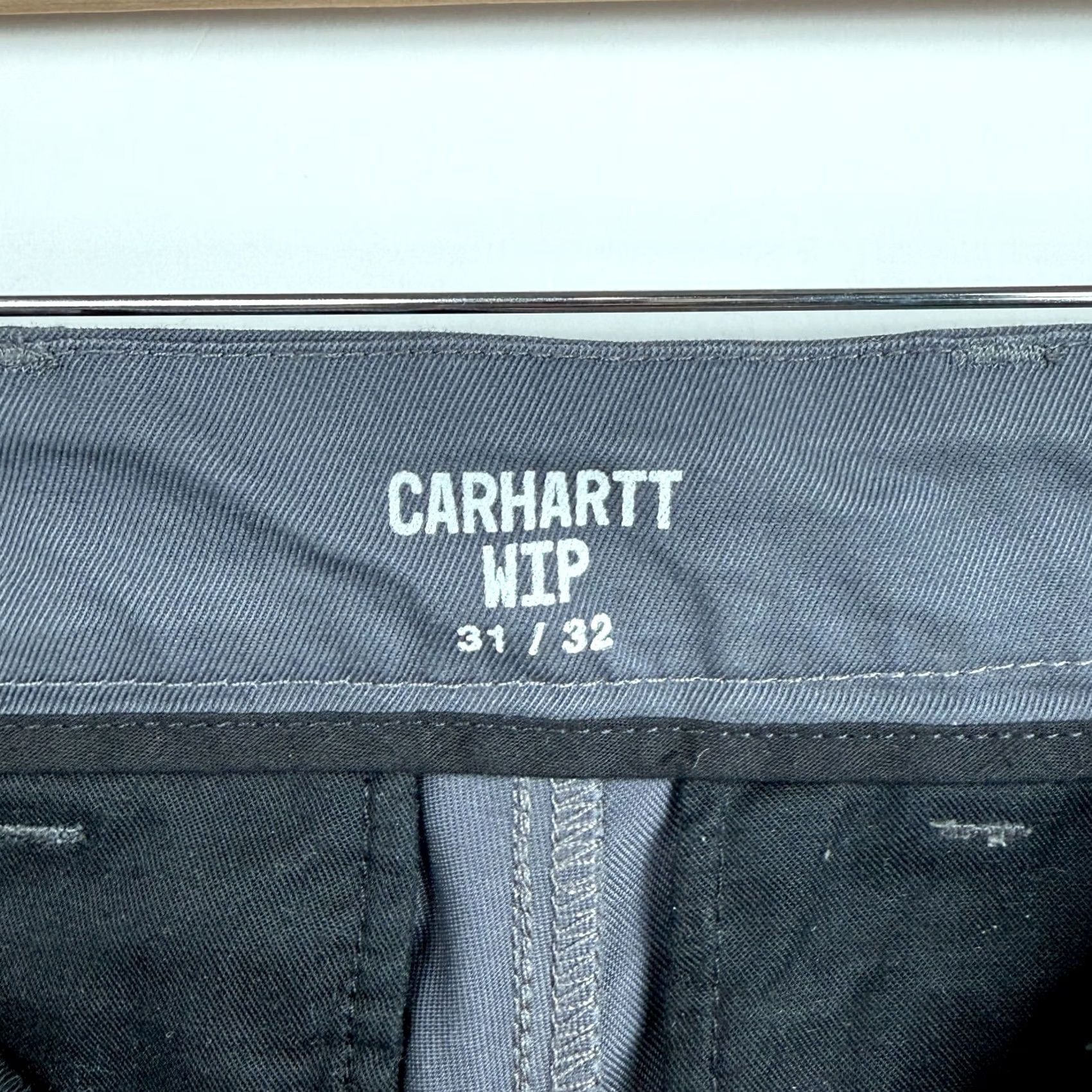 Carhartt Carhartt WIP Sid Pants Mens 31x32 Gray Flat Front Chino Casual Workwear Size US 31 - 5 Thumbnail