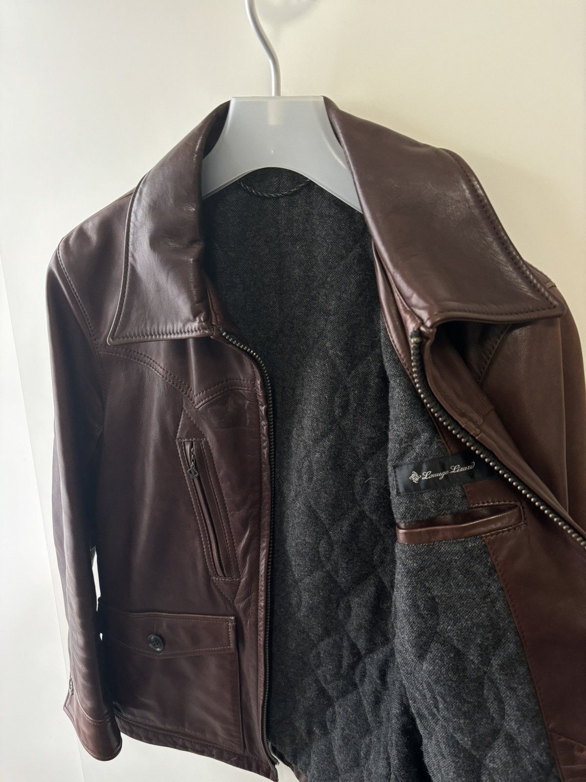 Japanese Brand Lounge Lizard Horse Hide Leather Jacket Size US S / EU 44-46 / 1 - 8 Thumbnail