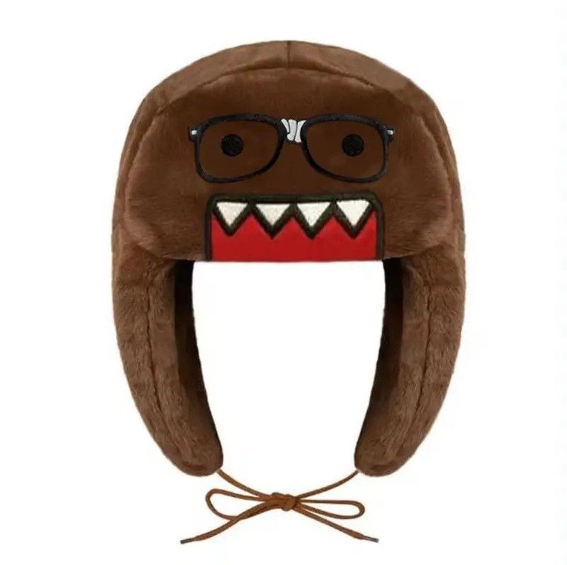 Japanese Brand × Vintage Japanese Y2K Anime Domo Kun Glasses Ushanka Cute Winter Hat Size ONE SIZE - 1 Thumbnail