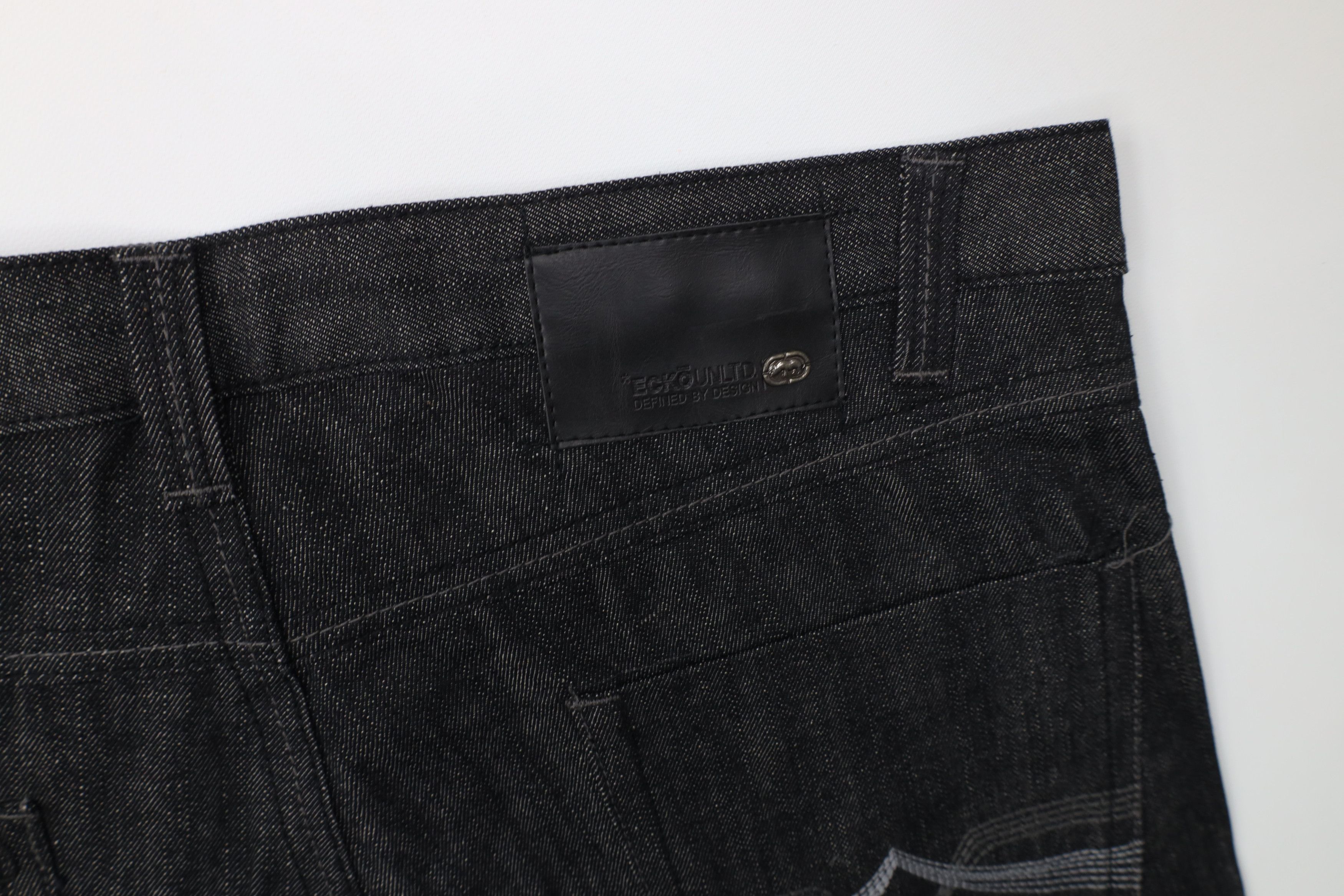 Ecko Unltd. Deadstock Vintage 90s Y2K Ecko Wide Leg Denim Jeans Black Size US 40 / EU 56 - 13 Thumbnail