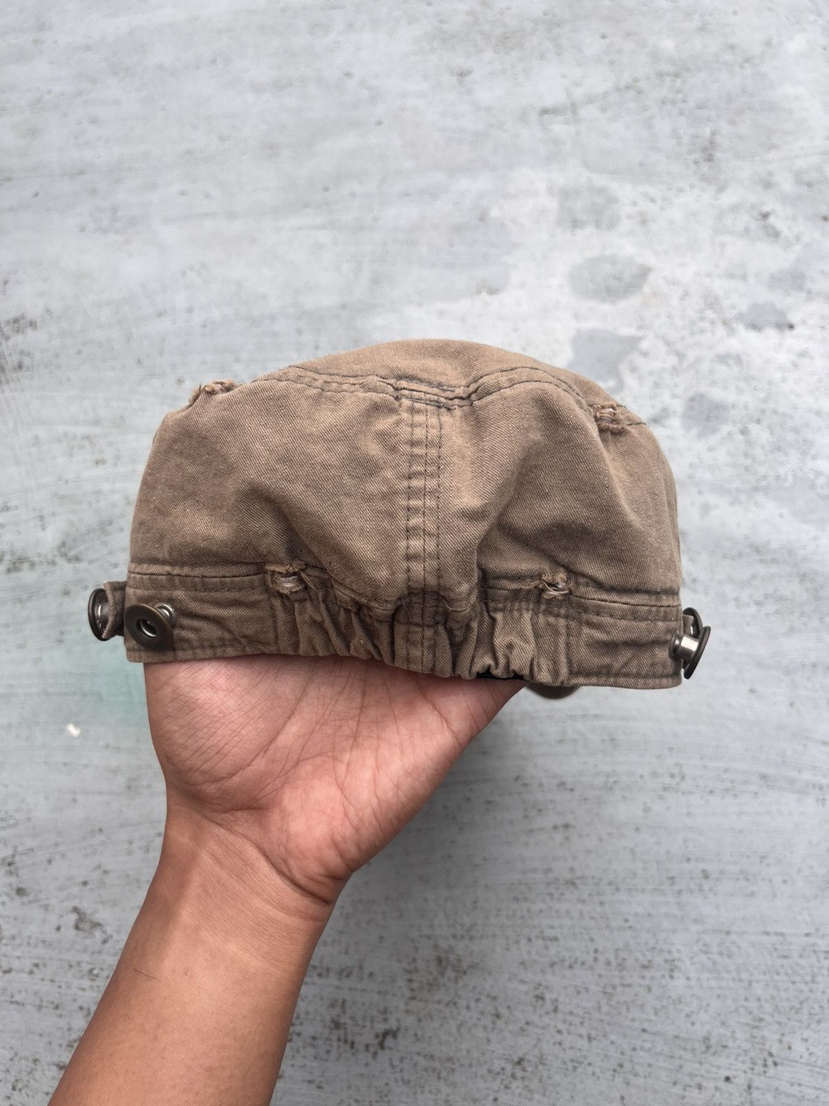 Japanese Brand × KMRii × Le Grande Bleu (L.G.B.) TWO FOLD DISTRESSED STUDED HAT Size ONE SIZE - 5 Thumbnail