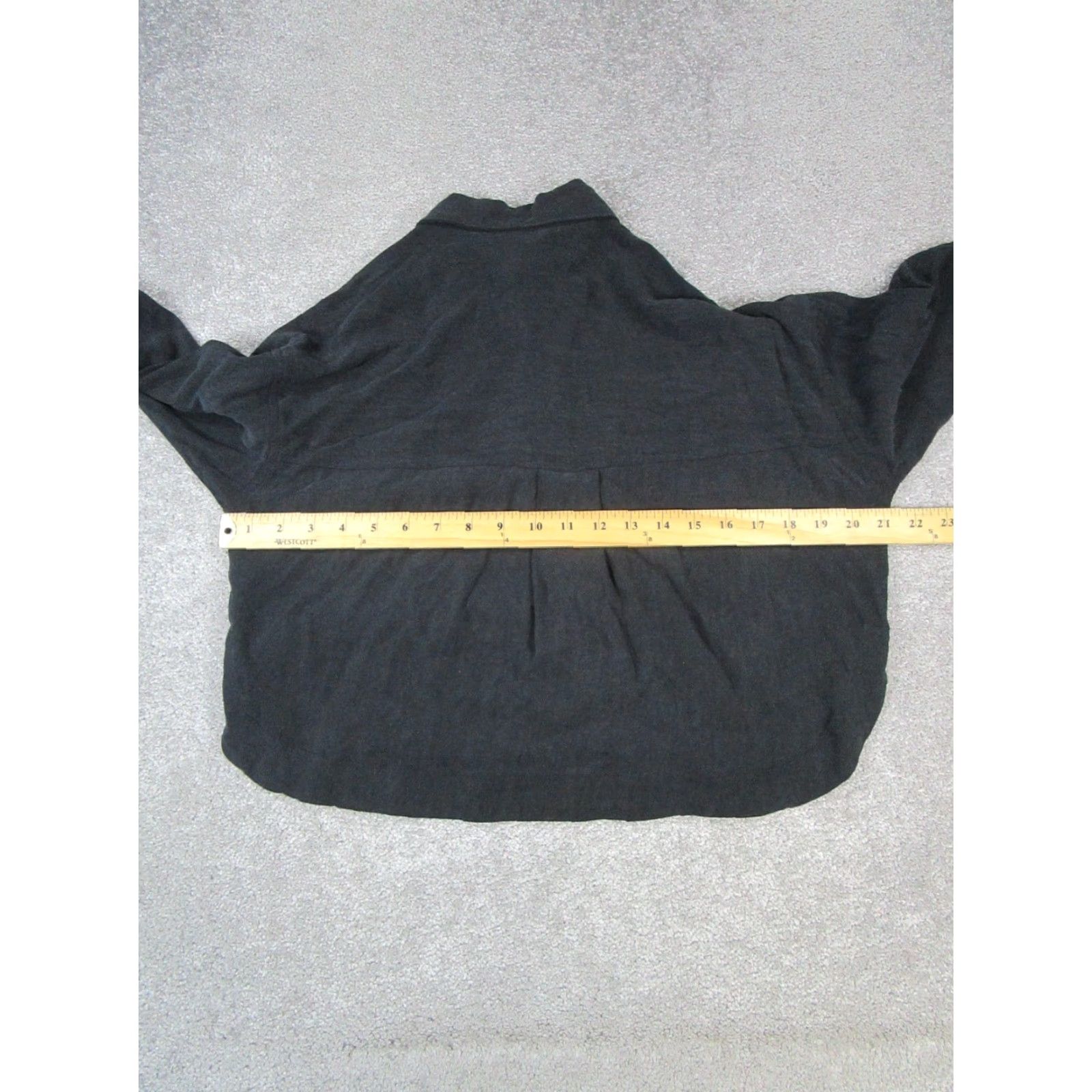 Madewell VINTAGE Madewell Black Button-Up Shirt Womens 3XS Long Sleeve Collared Lyocell Basic Size XXS / US 00 / IT 34 - 5 Thumbnail