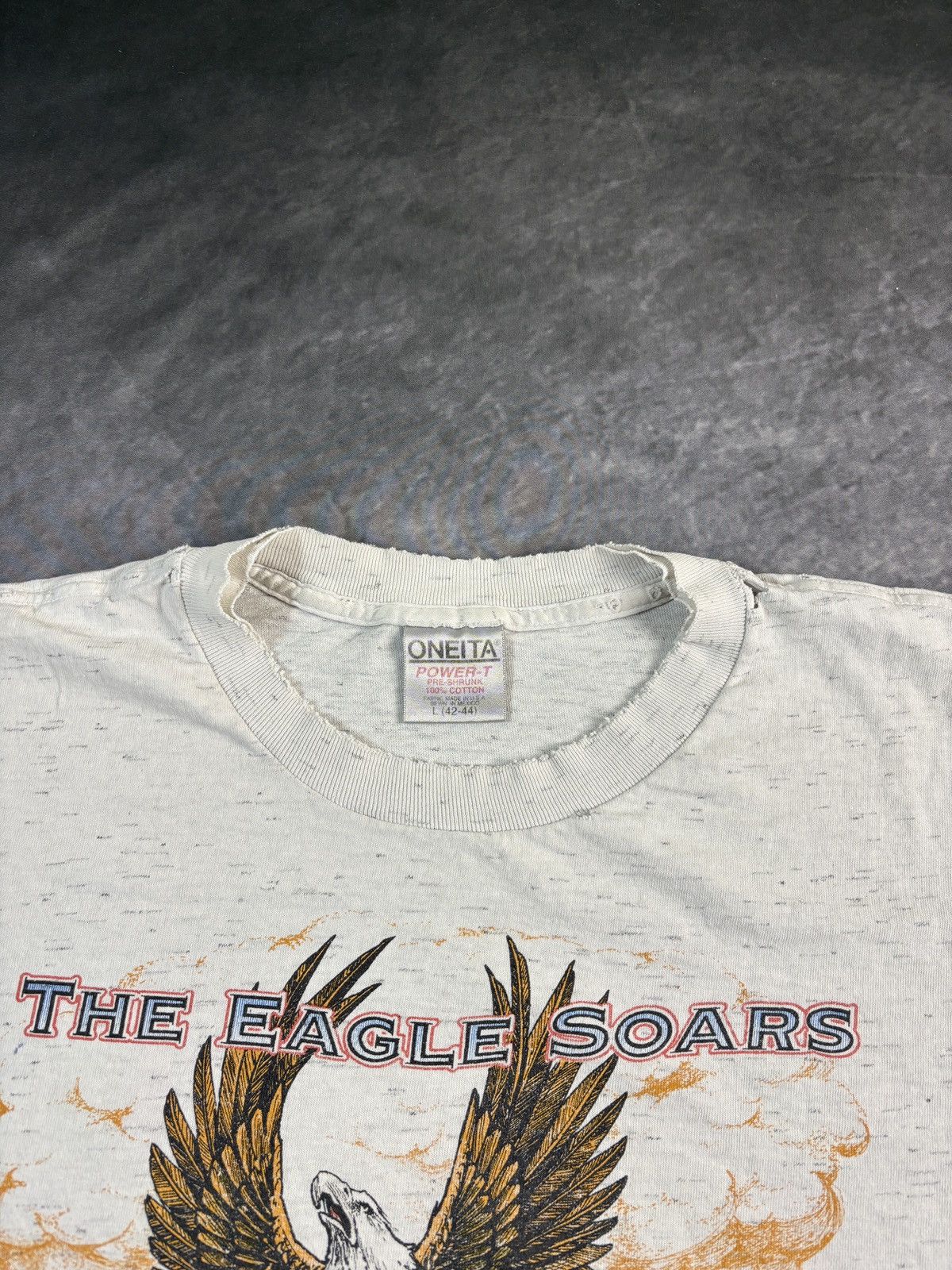Vintage Vintage Thrashed Tee Eagle Motorcycle Harley Distressed USA Size US L / EU 52-54 / 3 - 4 Thumbnail