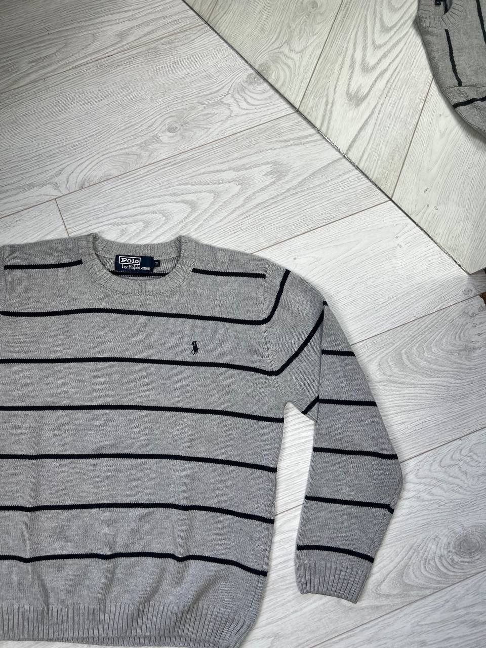 Polo Ralph Lauren × Vintage Vintage Polo Ralph Lauren Striped Boxy Sweater Y2K L Size US M / EU 48-50 / 2 - 2 Thumbnail