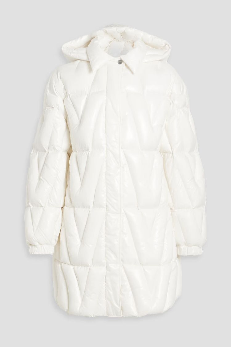 Valentino o1y0226 Shell Hooded Jacket in White Size S / US 4 / IT 40 - 1 Thumbnail