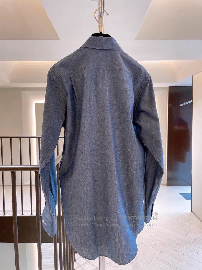 Loro Piana Loro Piana Roslyn Shirt with Enzyme Washed Cashmere Blende Size XXS / US 00 / IT 34 - 2 Thumbnail