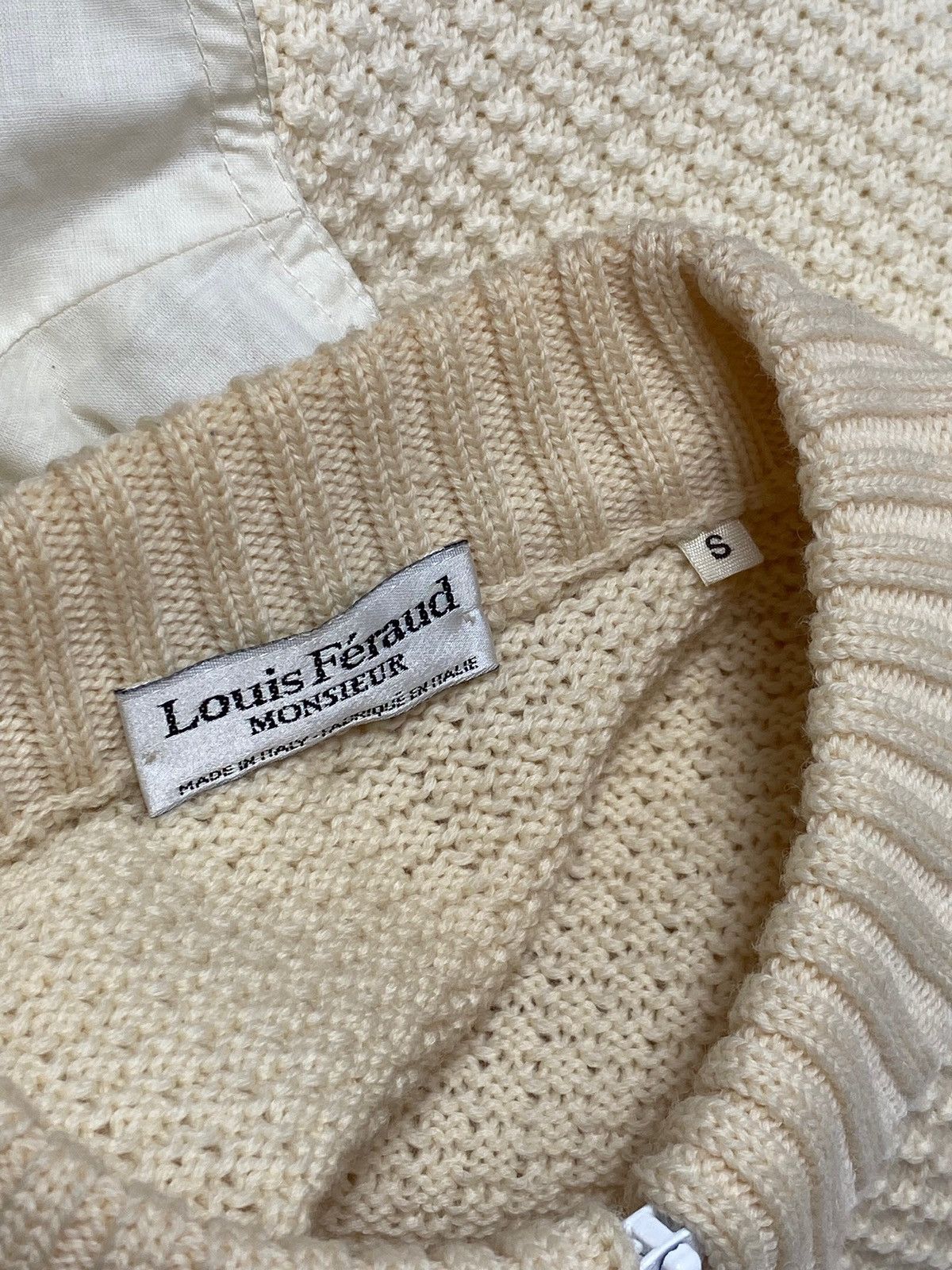 Louis Feraud 90s Vintage LOUIS FERAUD Beige Creme Sweater Size US M / EU 48-50 / 2 - 7 Thumbnail