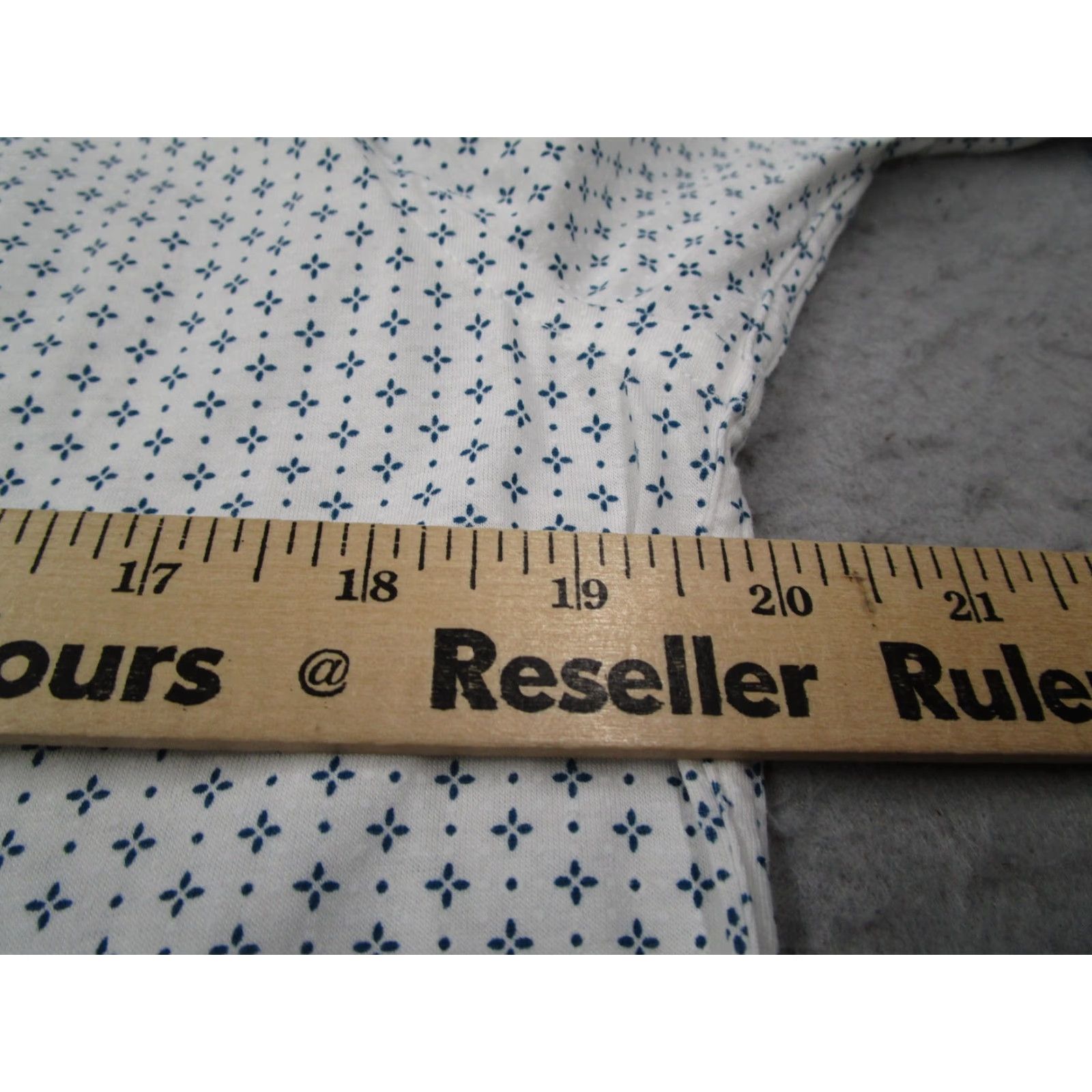 Massimo Dutti Massimo Dutti Dress Shirt Mens Medium White Blue Geometric Cotton Slim Fit Long Sleeve Size 40R - 7 Thumbnail