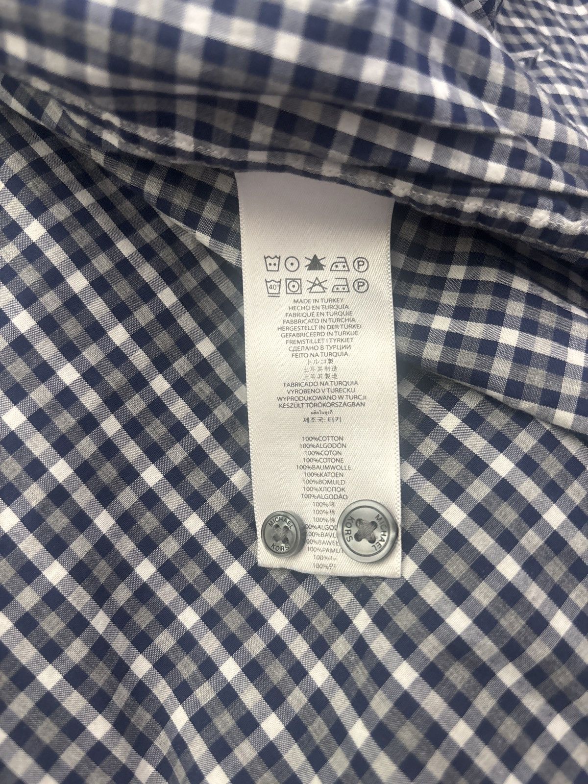 Michael Kors Michael Kors Button Up XXL Blue Checkered Tailored Fit Size US XXL / EU 58 / 5 - 4 Thumbnail