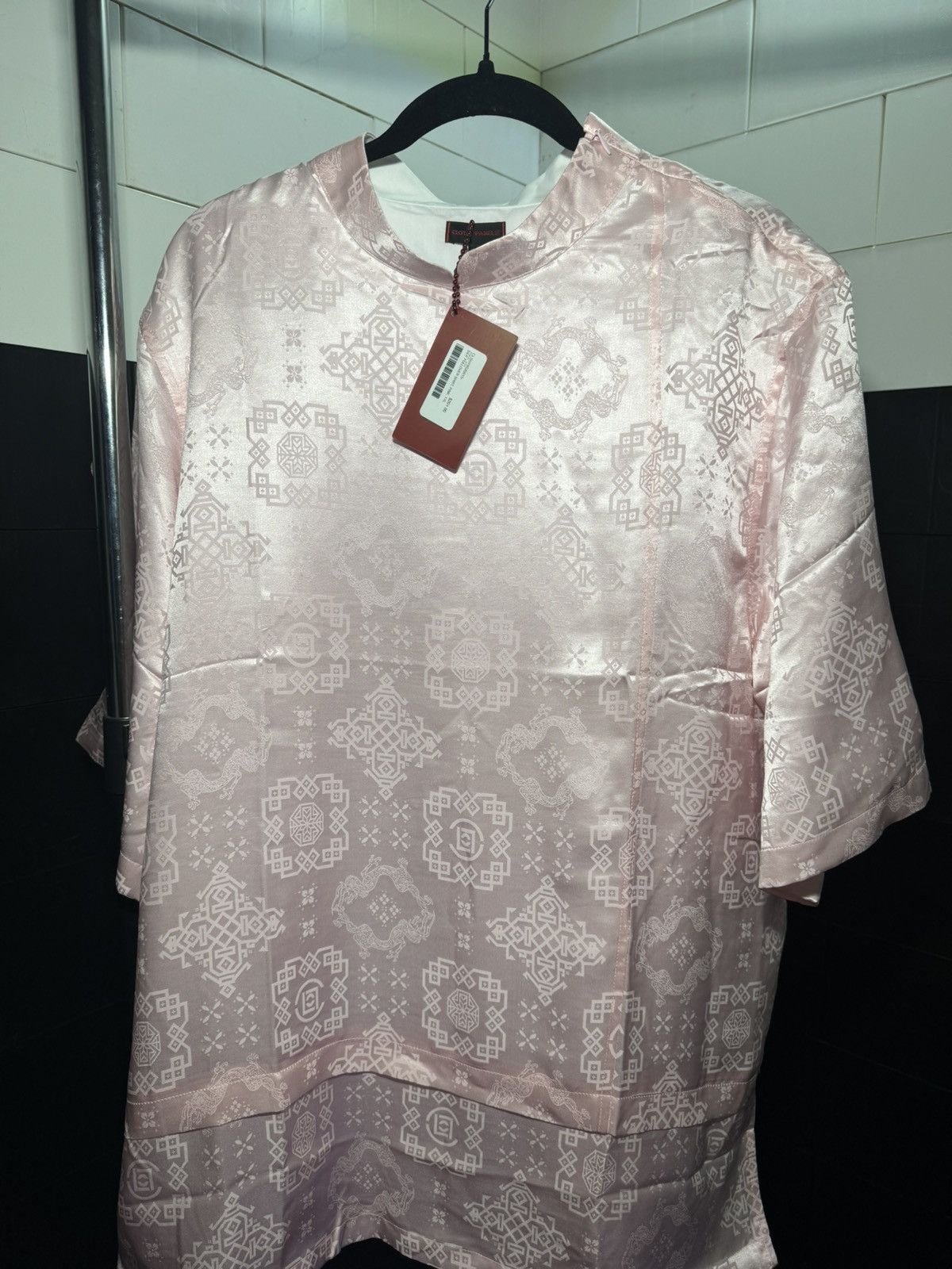 CLOT CLOT Silk Pullover Shirt Rose Gold Size XXL Size US XXL / EU 58 / 5 - 8 Thumbnail