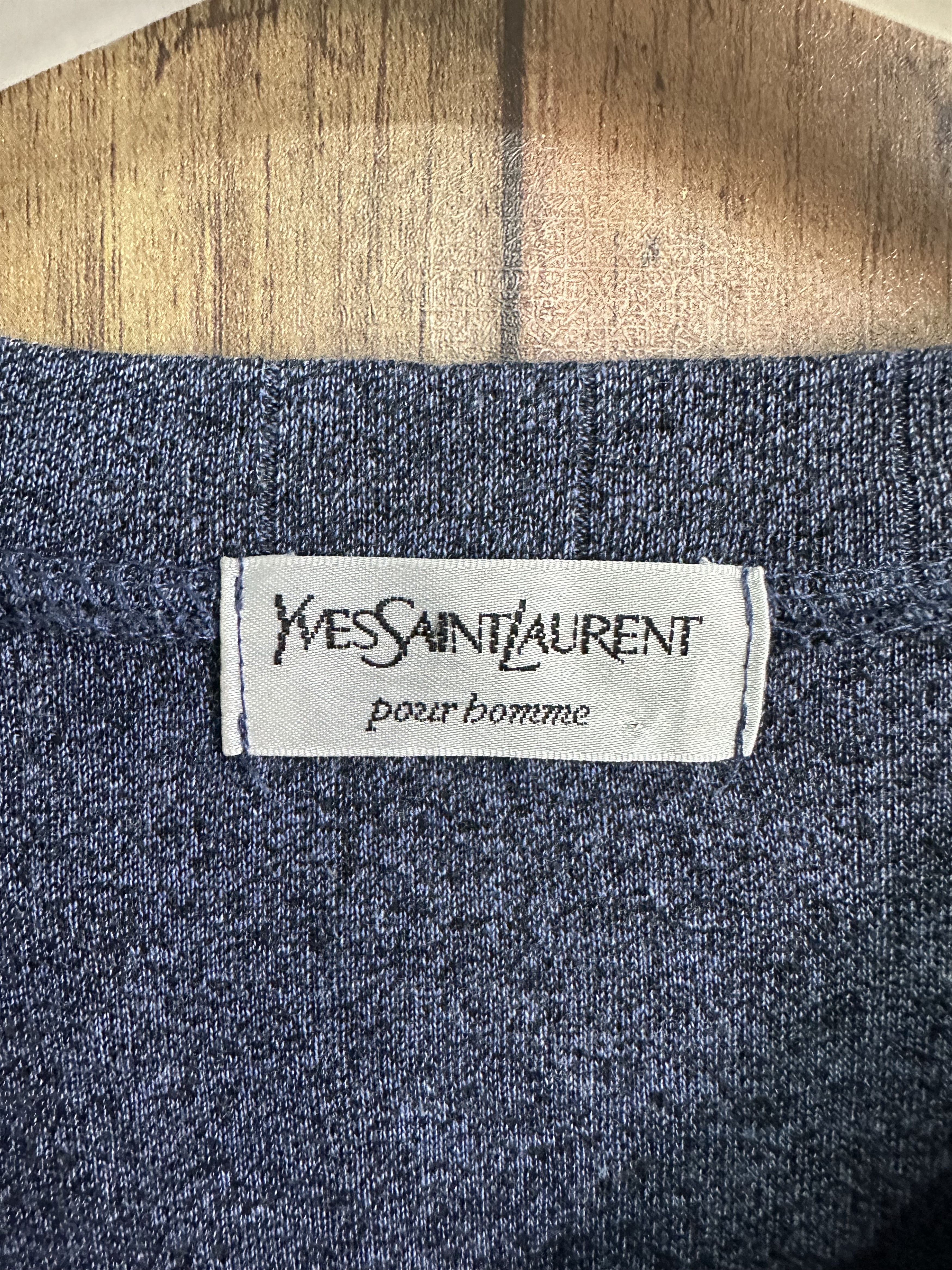 Vintage Vintage YSL Pour Homme Vneck Shirt A339 Size US S / EU 44-46 / 1 - 7 Thumbnail