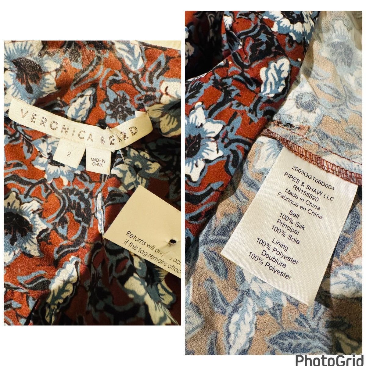 Veronica Beard Veronica Beard Floral Silk Dress Size XS / US 0-2 / IT 36-38 - 7 Thumbnail