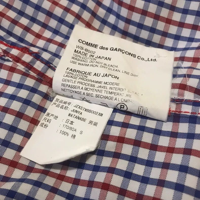 Junya Watanabe Junya watanabe French red, white and blue plaid shirt Size US S / EU 44-46 / 1 - 7 Thumbnail