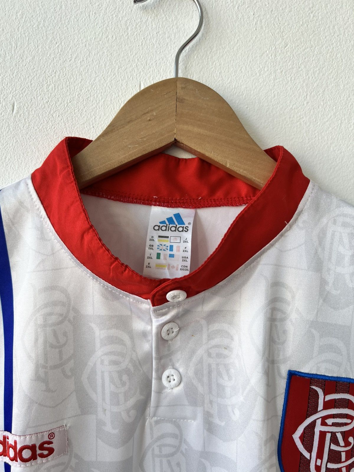 Adidas 🩸RARE🩸Adidas Rangers 1996/1997 Vintage Jersey Size US XL / EU 56 / 4 - 9 Thumbnail