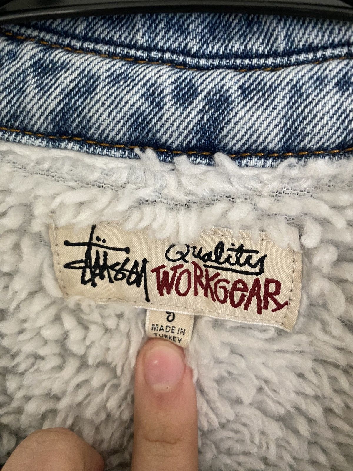 Stussy Stussy workwear denim sherpa lined jacket new with tags Size US S / EU 44-46 / 1 - 3 Thumbnail