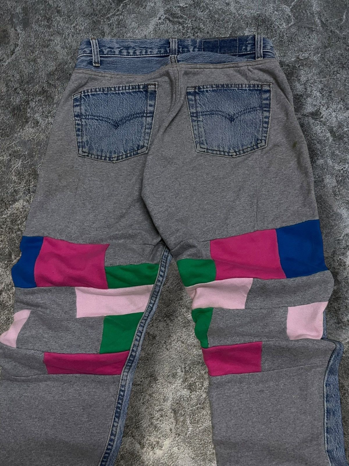 Japanese Brand Vintage Japan Designer 90’s H&+KB Denim Rebuild Sweatpant Size US 28 / EU 44 - 11 Thumbnail